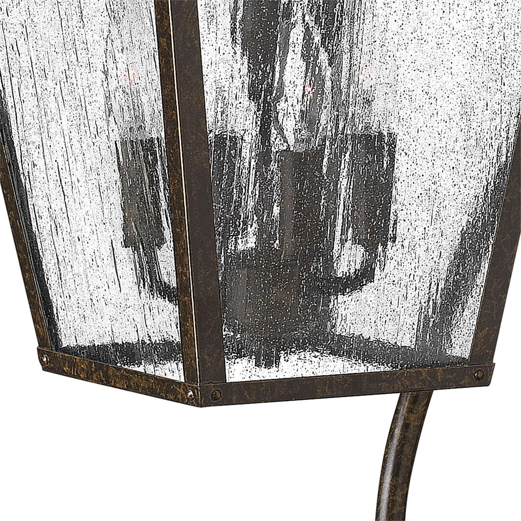 Shown in Regency Bronze finish and Clear Seedy glass