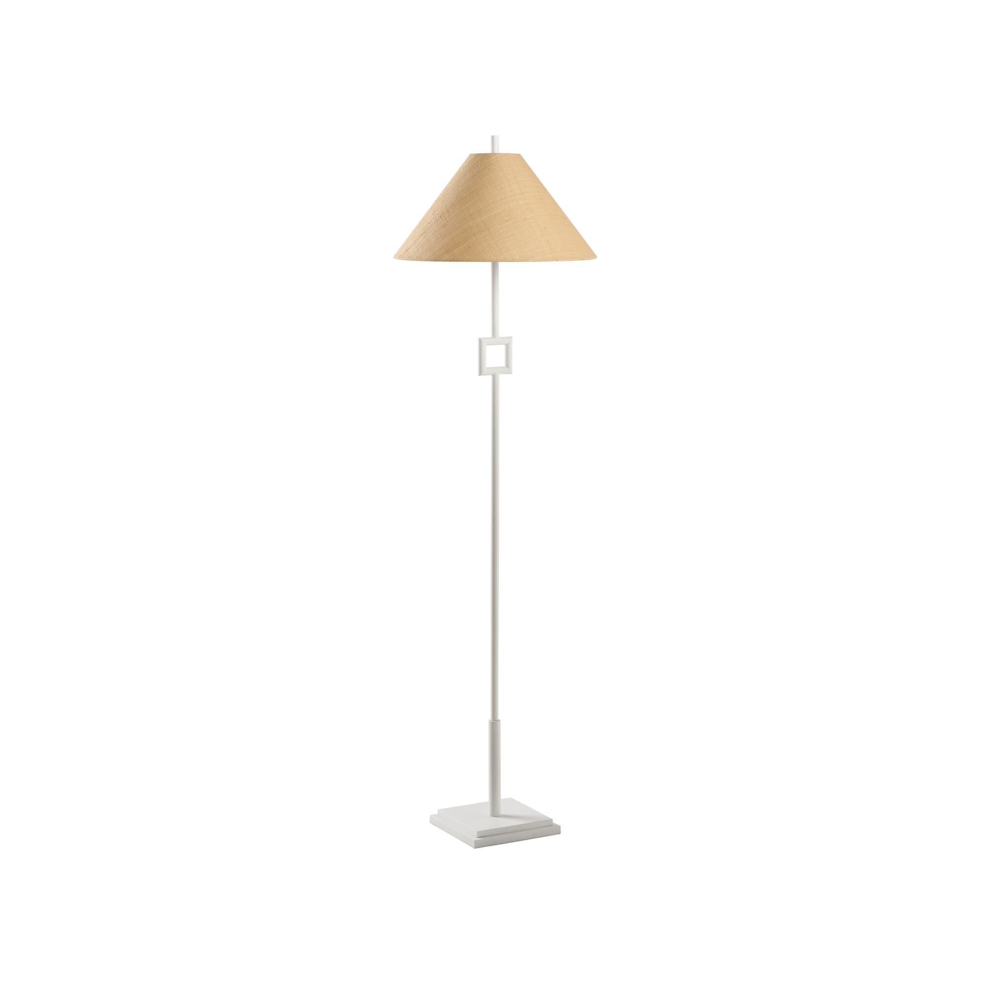 Shown in White and Cream finish and Linen shade