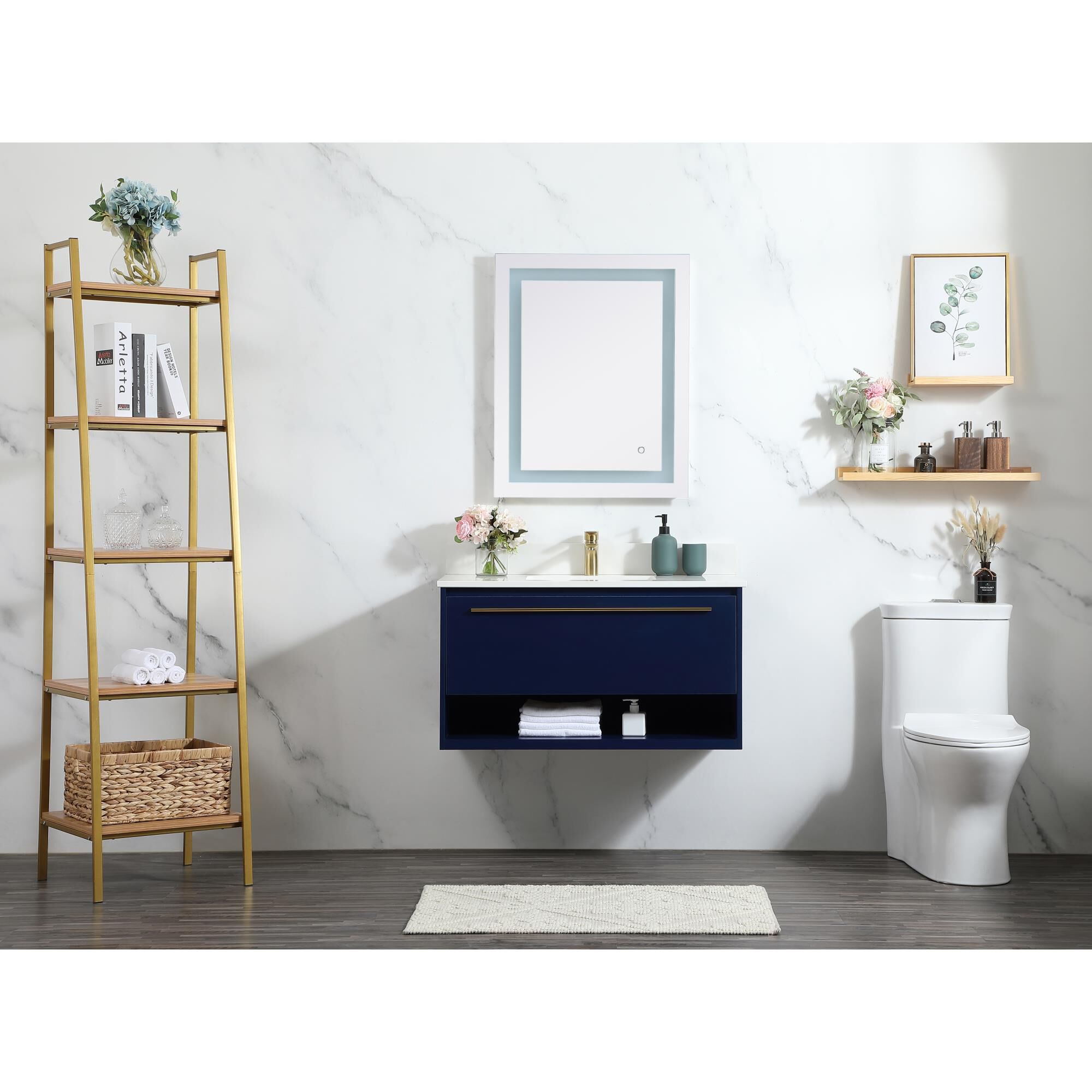 Shown in Blue finish