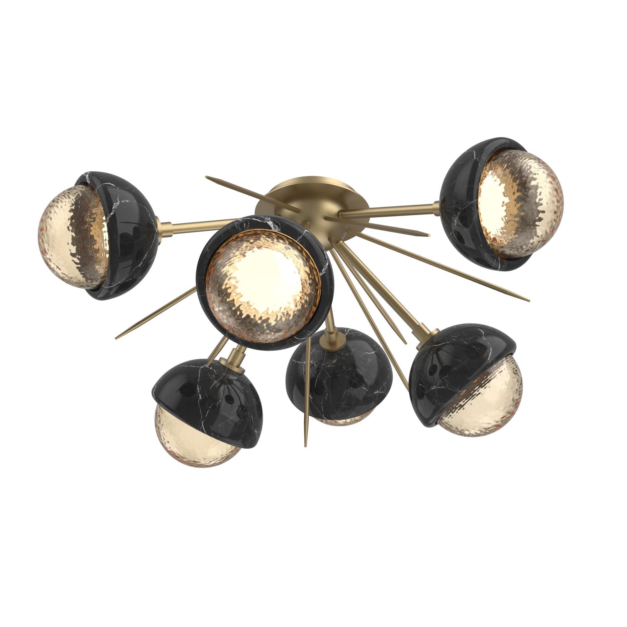 Levi Wilson Cabochon 28 Inch Semi Flush Mount by Hammerton Studio