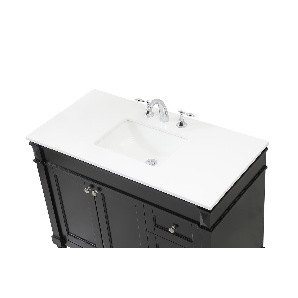 Shown in Black finish and No Backsplash accent