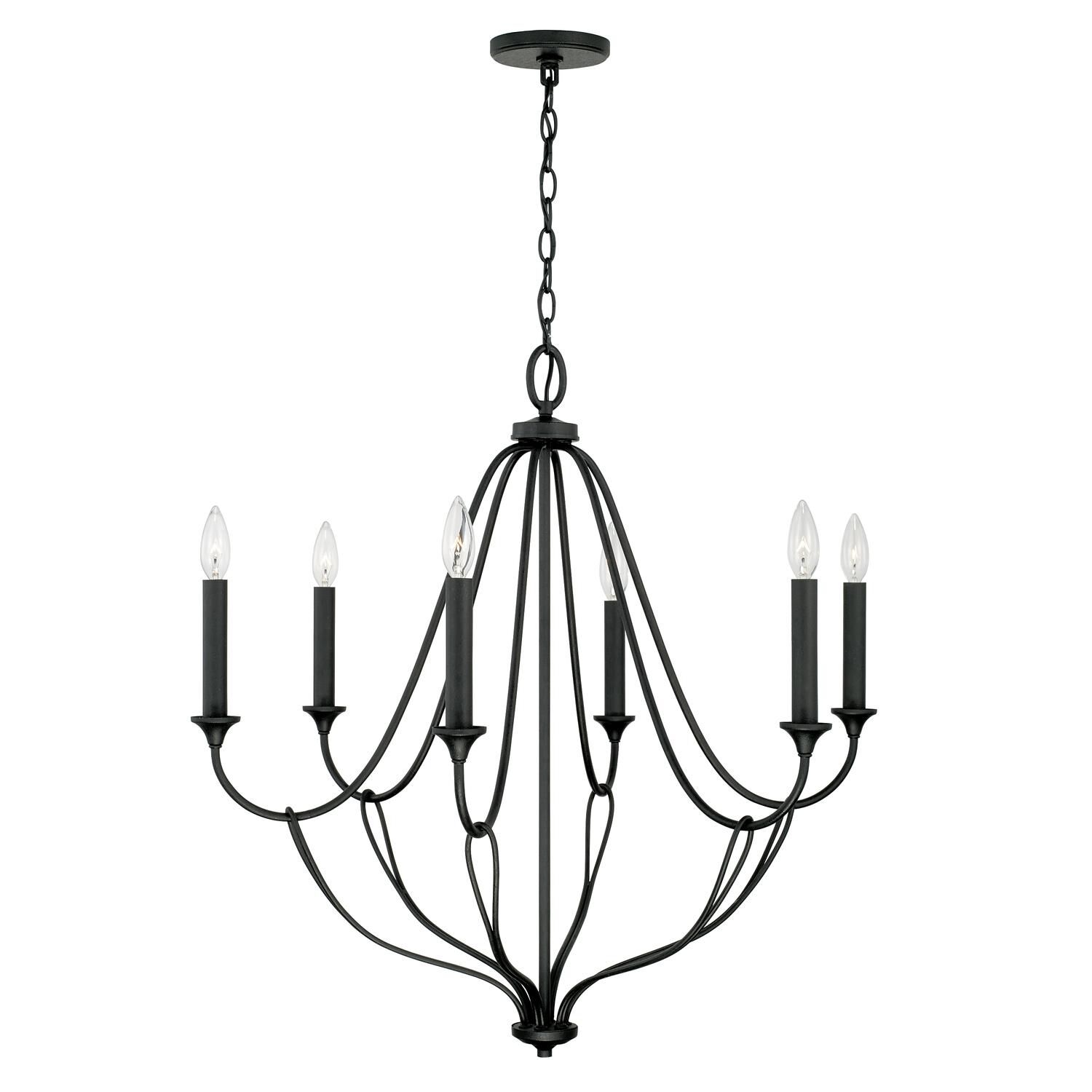 Bentley 30 Inch 6 Light Chandelier by Capital Lighting Fixture Company