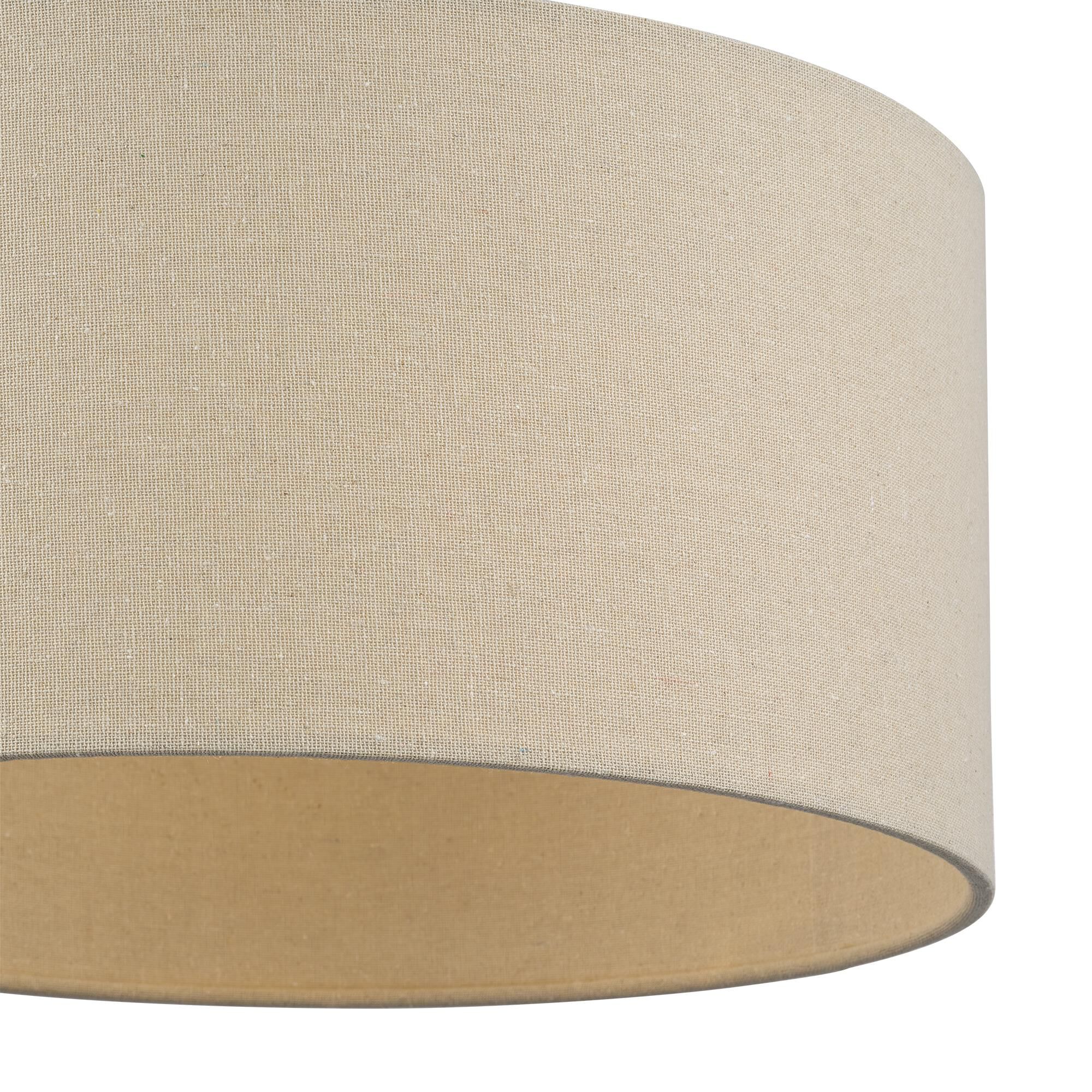 Shown in Antique Gold Leaf finish and Hand Crafted Parchment Color Hardback Fabric shade