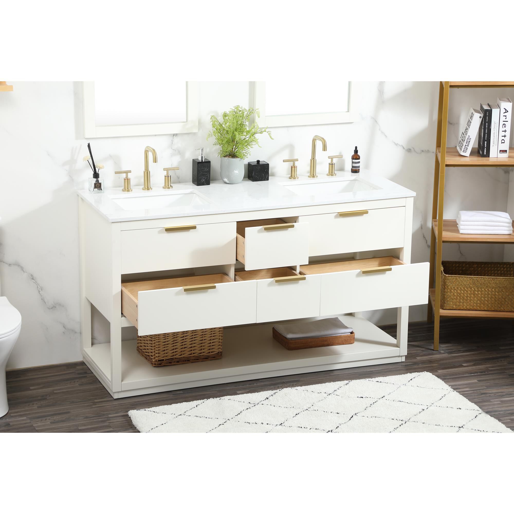 Larkin 60 Inch Bath Vanity by Elegant Decor