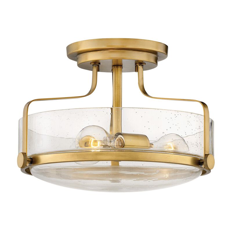 Harper 14 Inch 3 Light Semi Flush Mount by Hinkley
