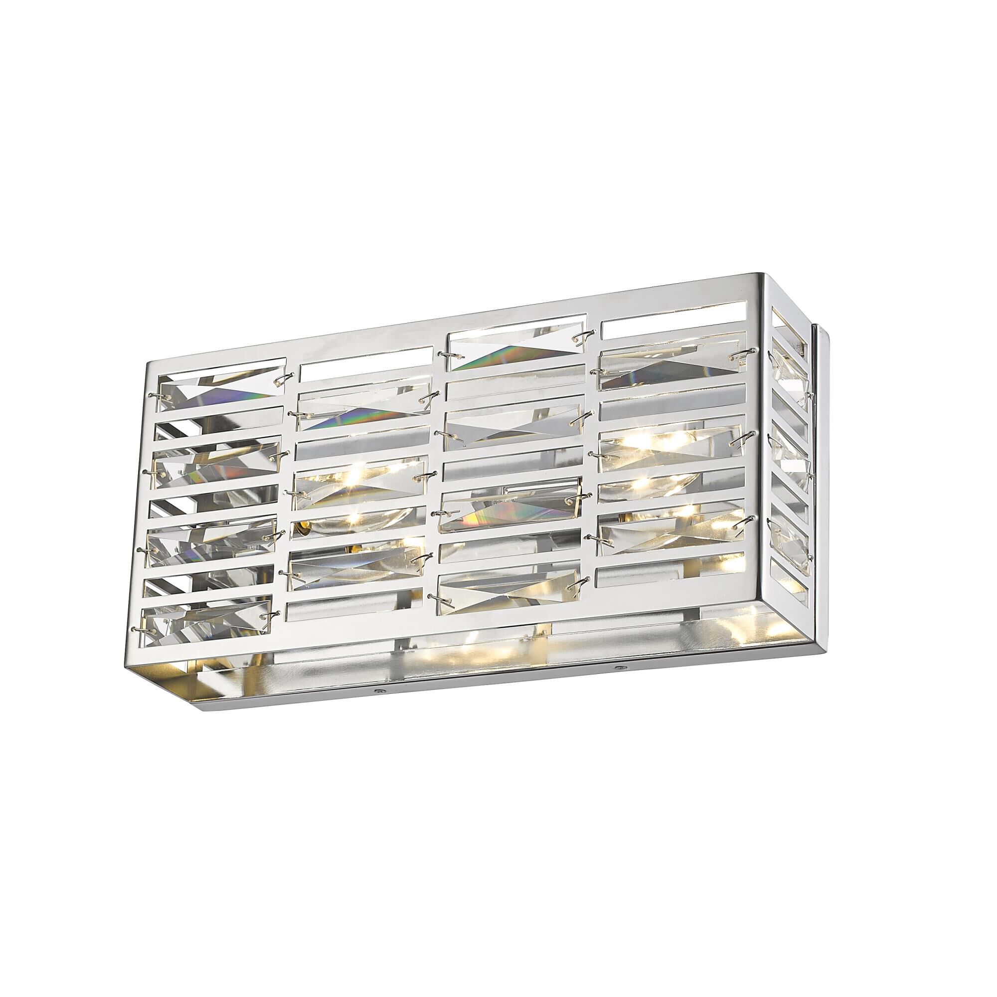 Shown in Chrome finish and --- glass and --- shade