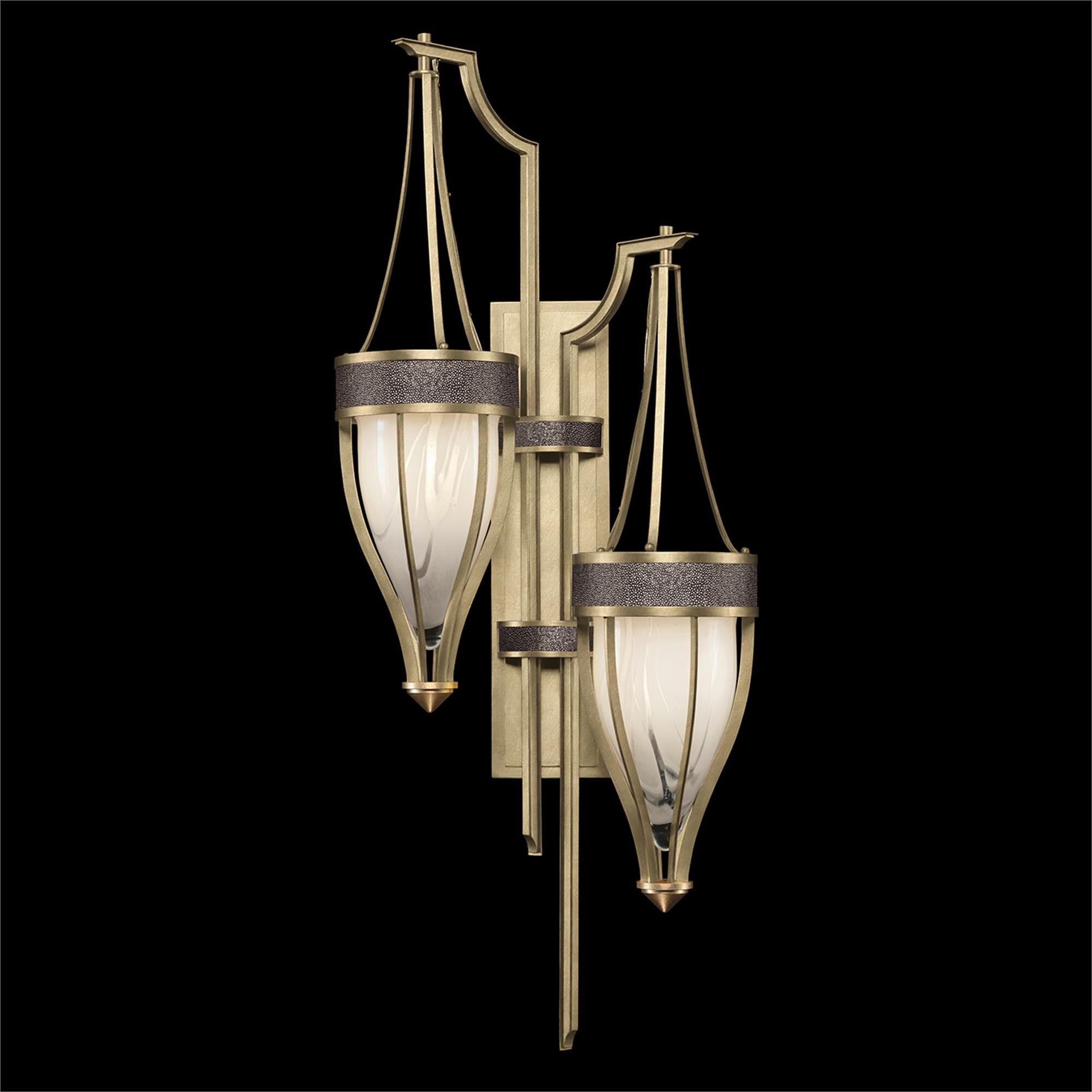 Shown in Soft Gold Leaf and Brass  finish and Pebble accent