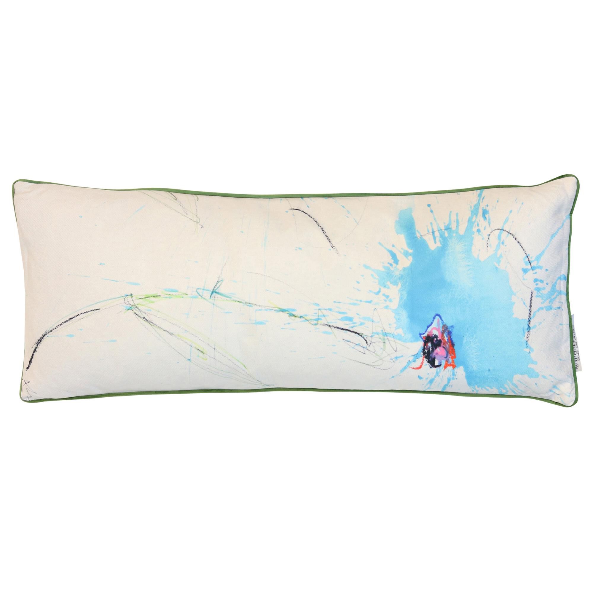 Austin Allen James Azure Petal Drift 36 Inch Decorative Pillow by Stylecraft