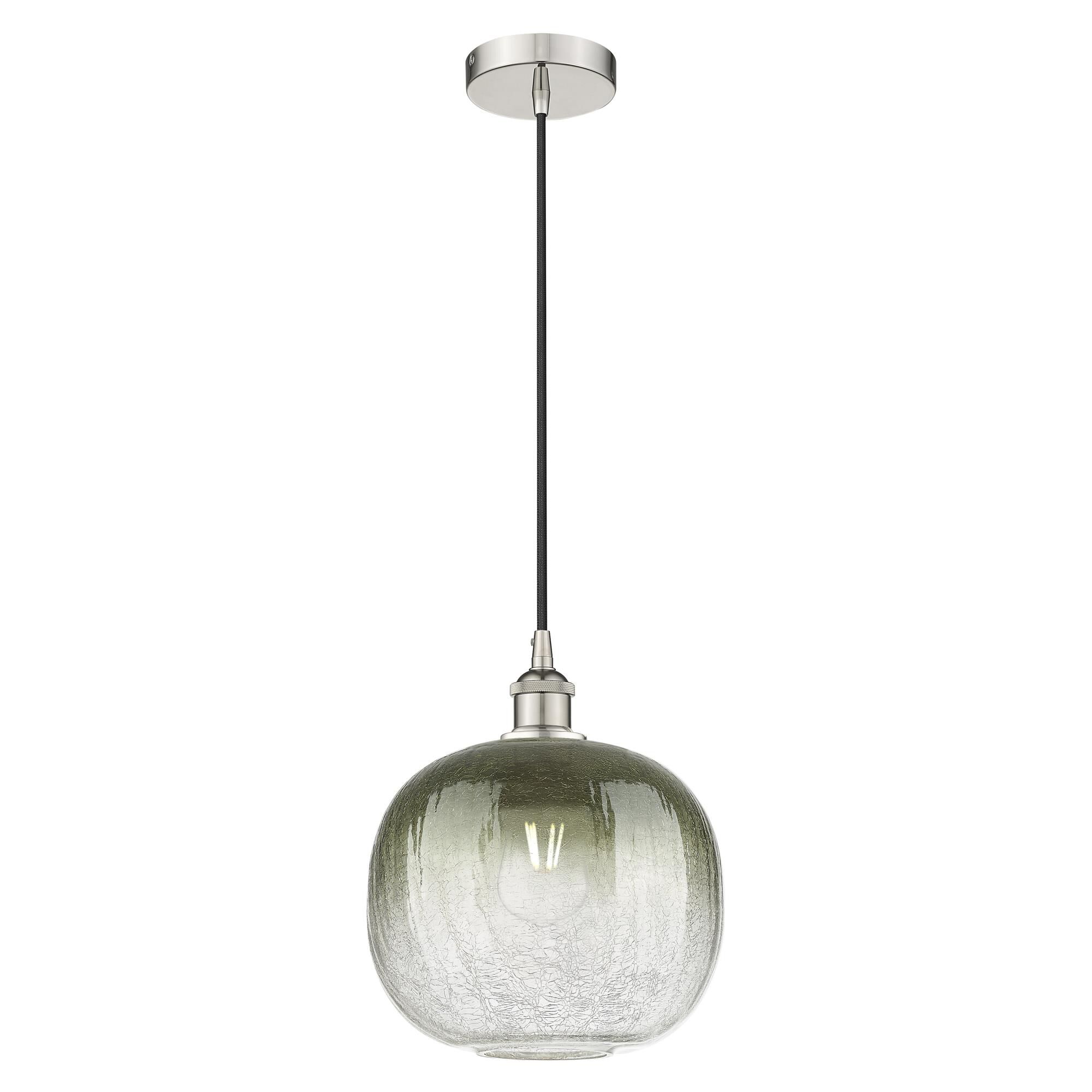 Shown in Polished Nickel finish and Slate glass