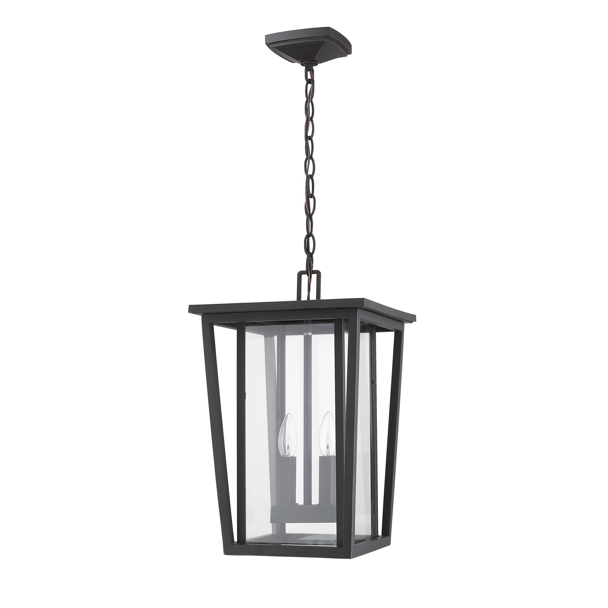 Seoul 17 Inch Tall 2 Light Outdoor Hanging Lantern by Z-Lite