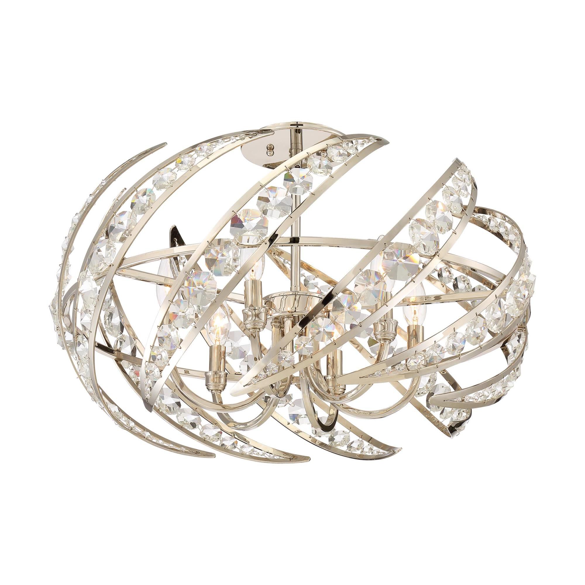 Platinum Collection Crescent 24 Inch Large Pendant by Quoizel