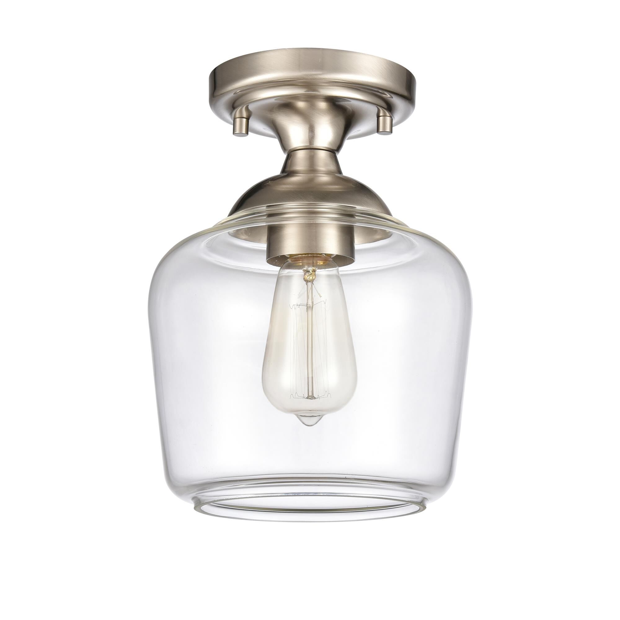 Agnes 8 Inch 1 Light Semi Flush Mount by ELK Home