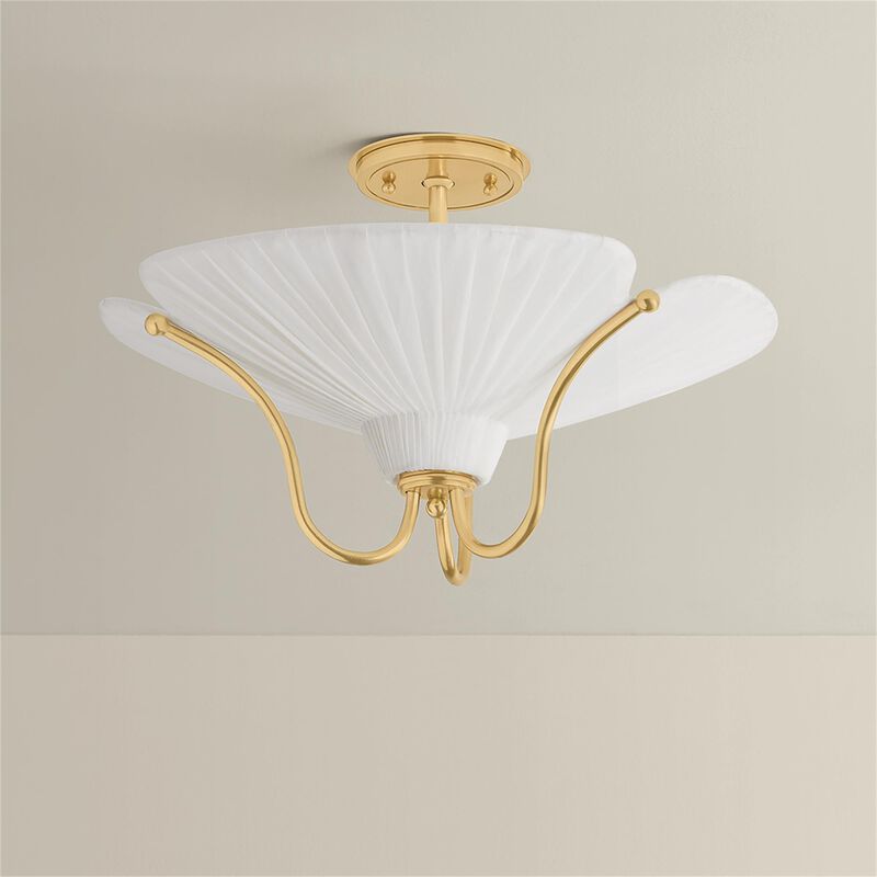 Augusta Hoffman Gerhard 18 Inch 3 Light Semi Flush Mount by Hudson Valley Lighting