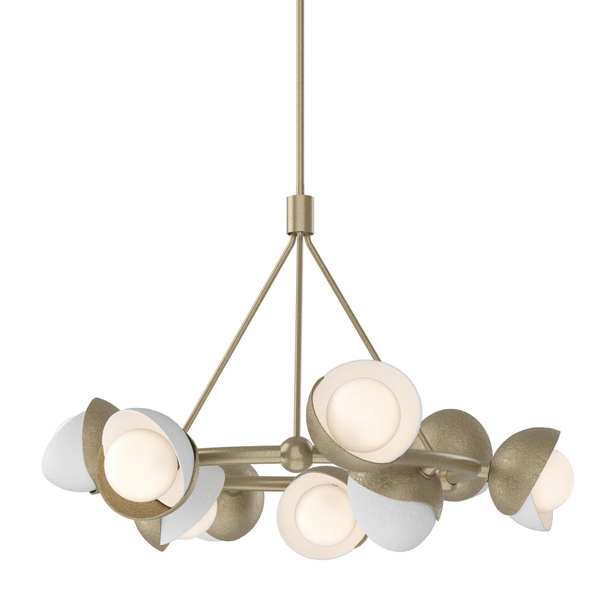 Shown in Soft Gold finish and Opal glass and Opal Glass shade