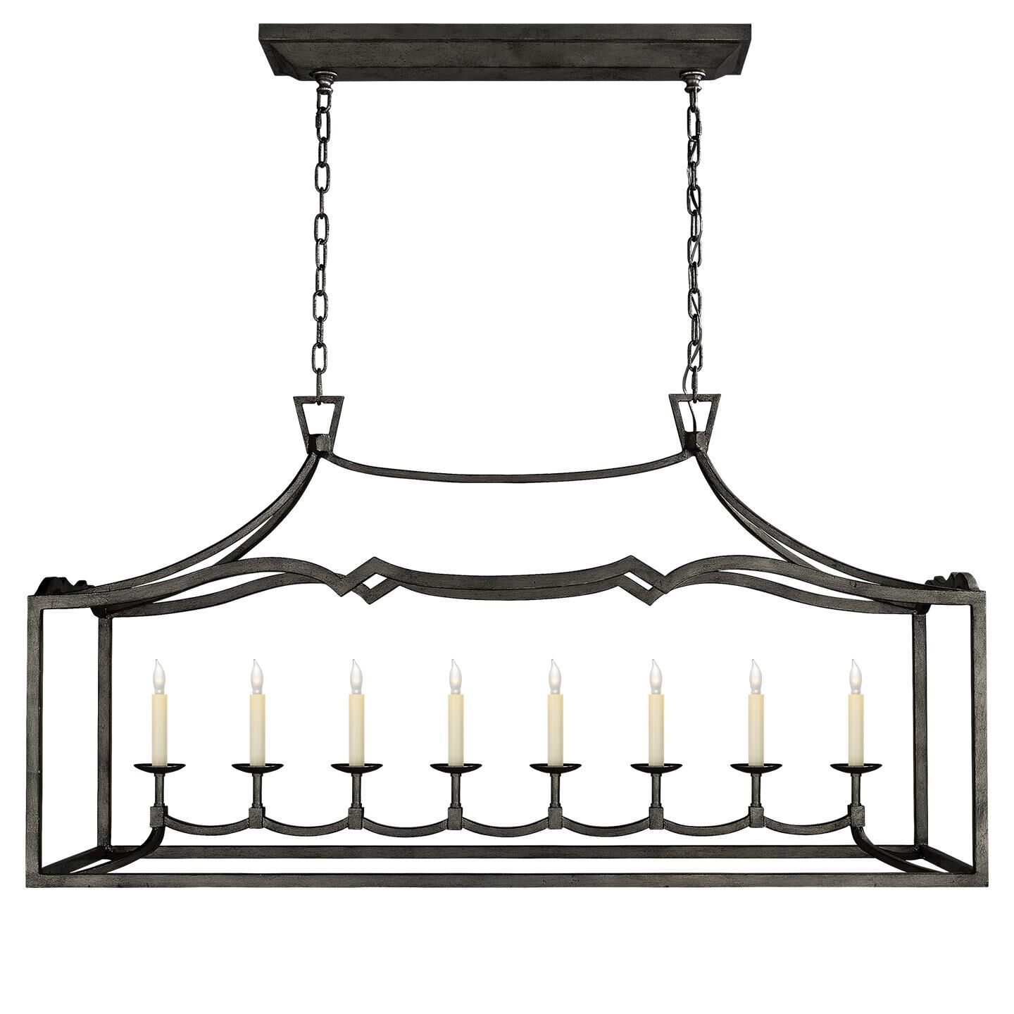 Chapman & Myers Fancy Darlana 51 Inch 8 Light Linear Suspension Light by Visual Comfort Signature Collection