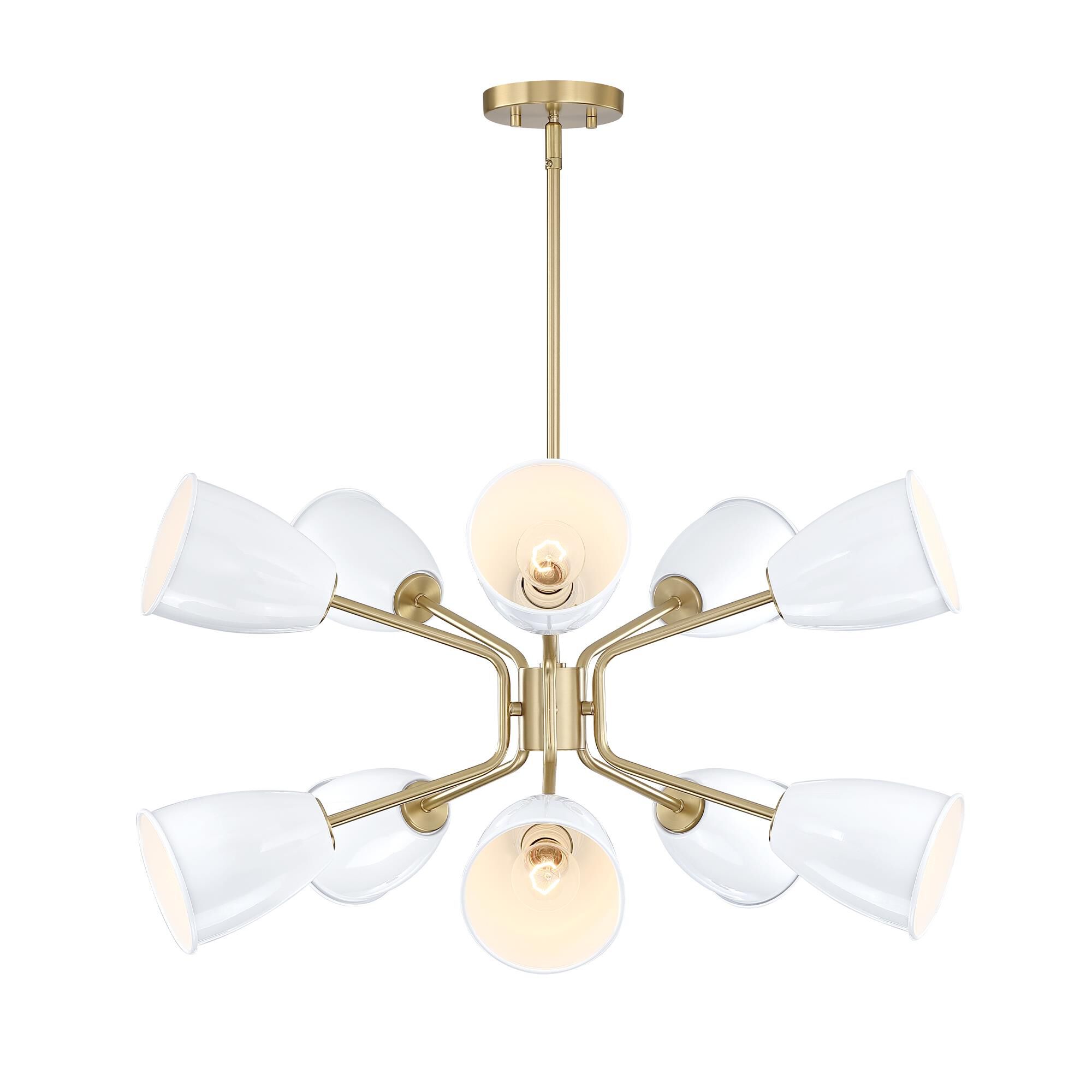 Biba 28 Inch 10 Light Chandelier by Designers Fountain