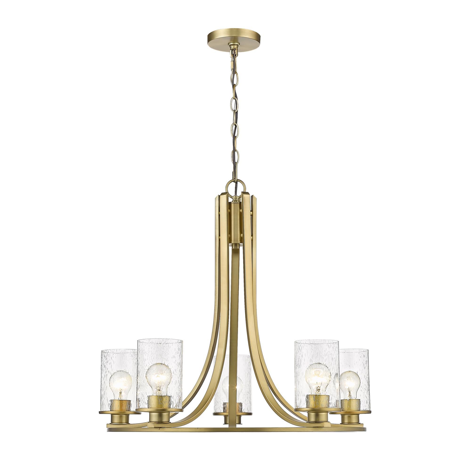 Shown in Olde Brass finish and Glass shade