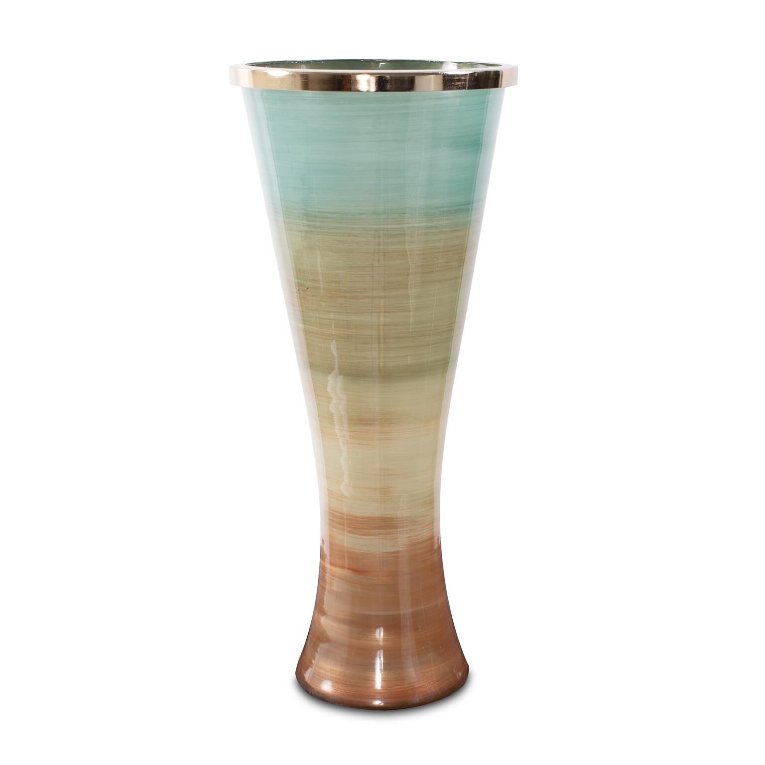 The Capri Stripe Vase-Urn by Howard Elliott Collection