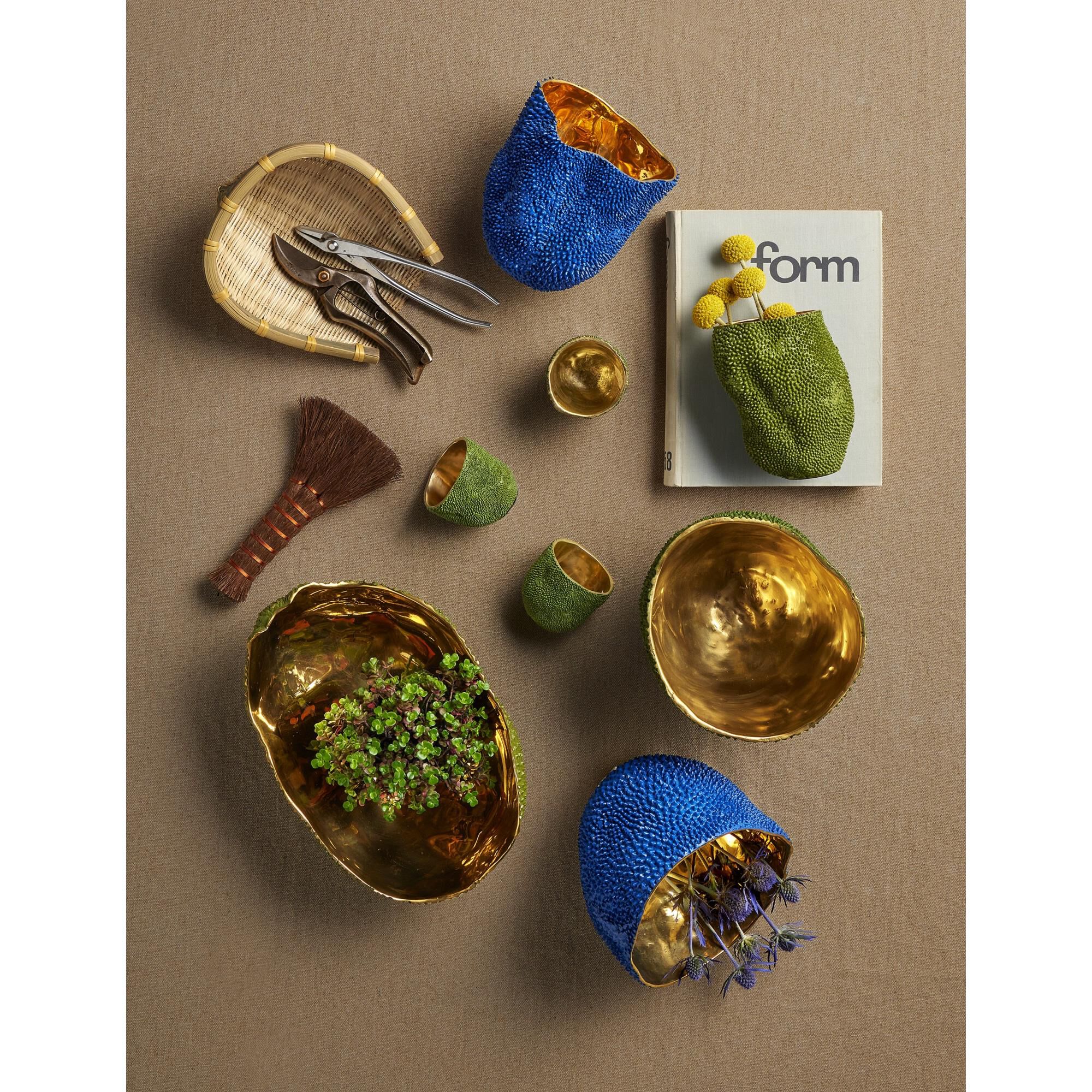 Shown in Green - Gold finish