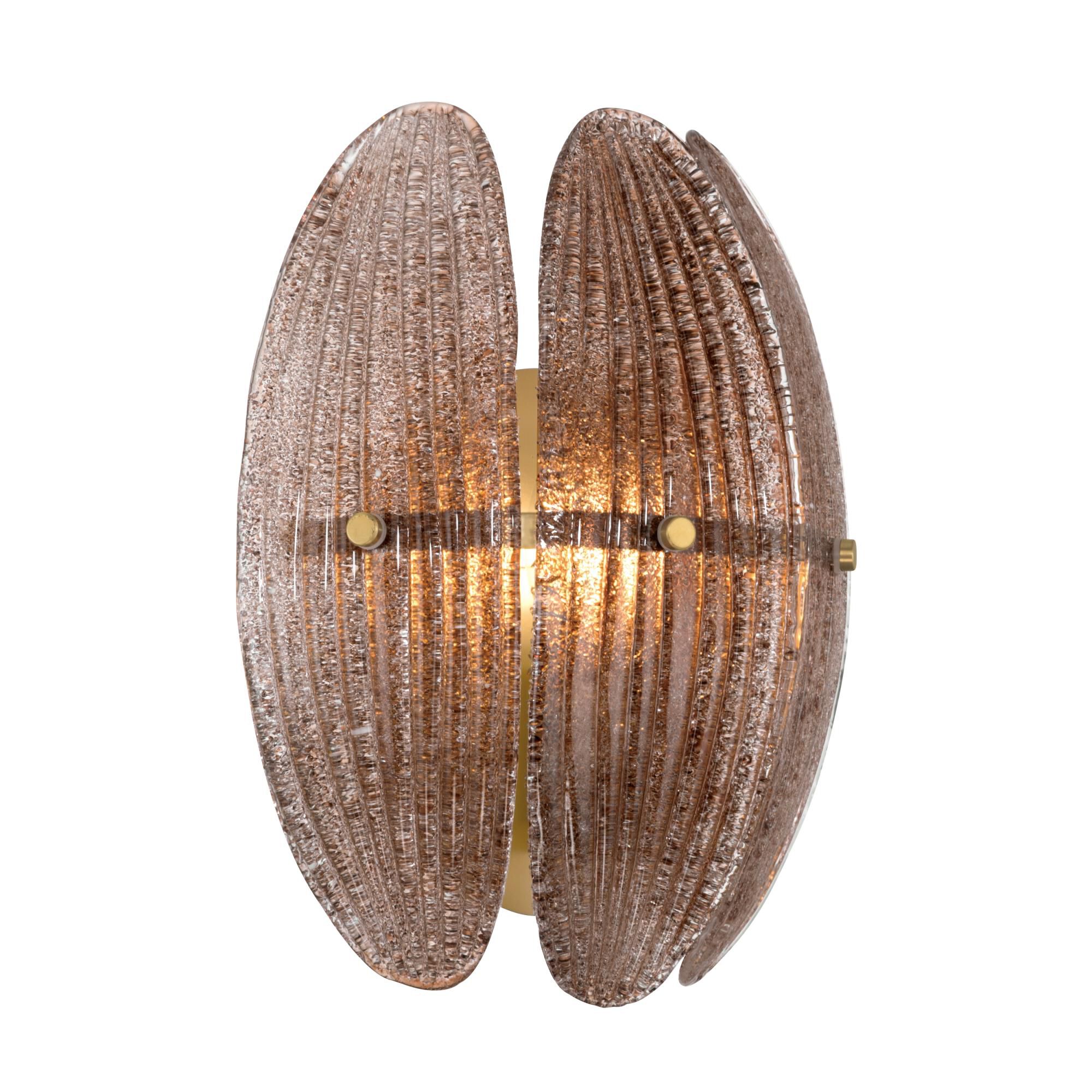 Shown in Legacy Brass finish and Brown Textured shade