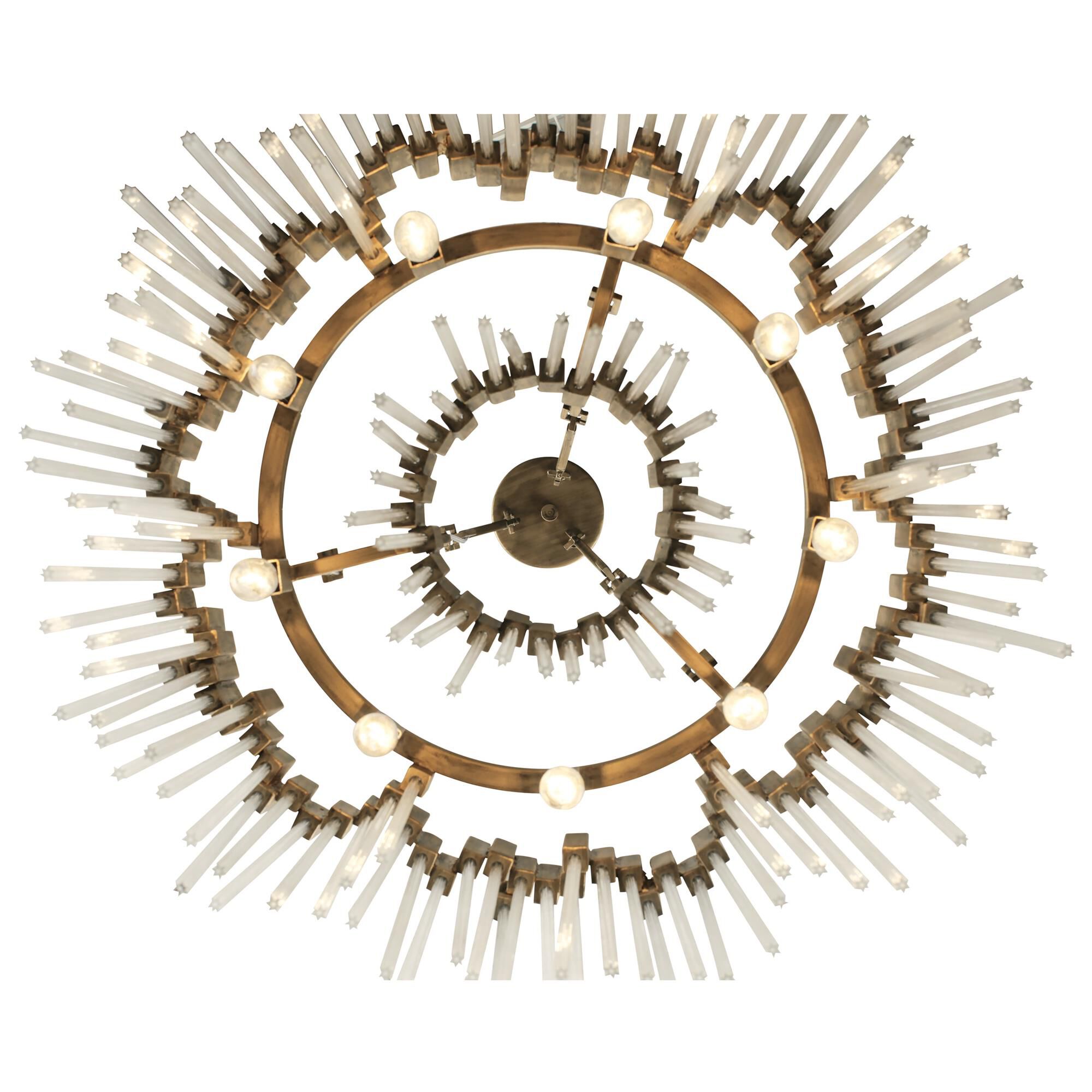Shown in Havana Gold finish and Clear Fluted glass