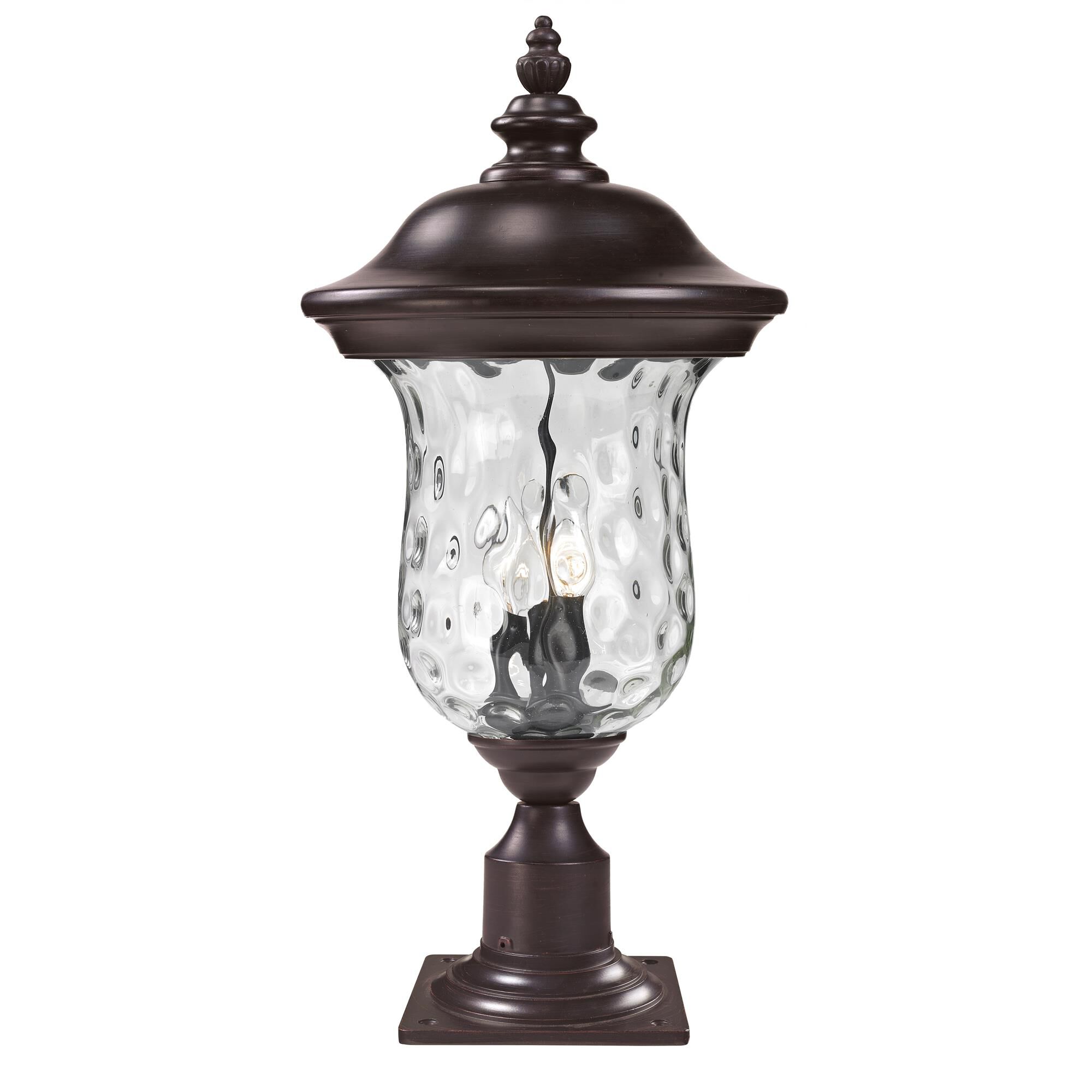 Armstrong 25 Inch Tall 3 Light Outdoor Pier Lamp by Z-Lite