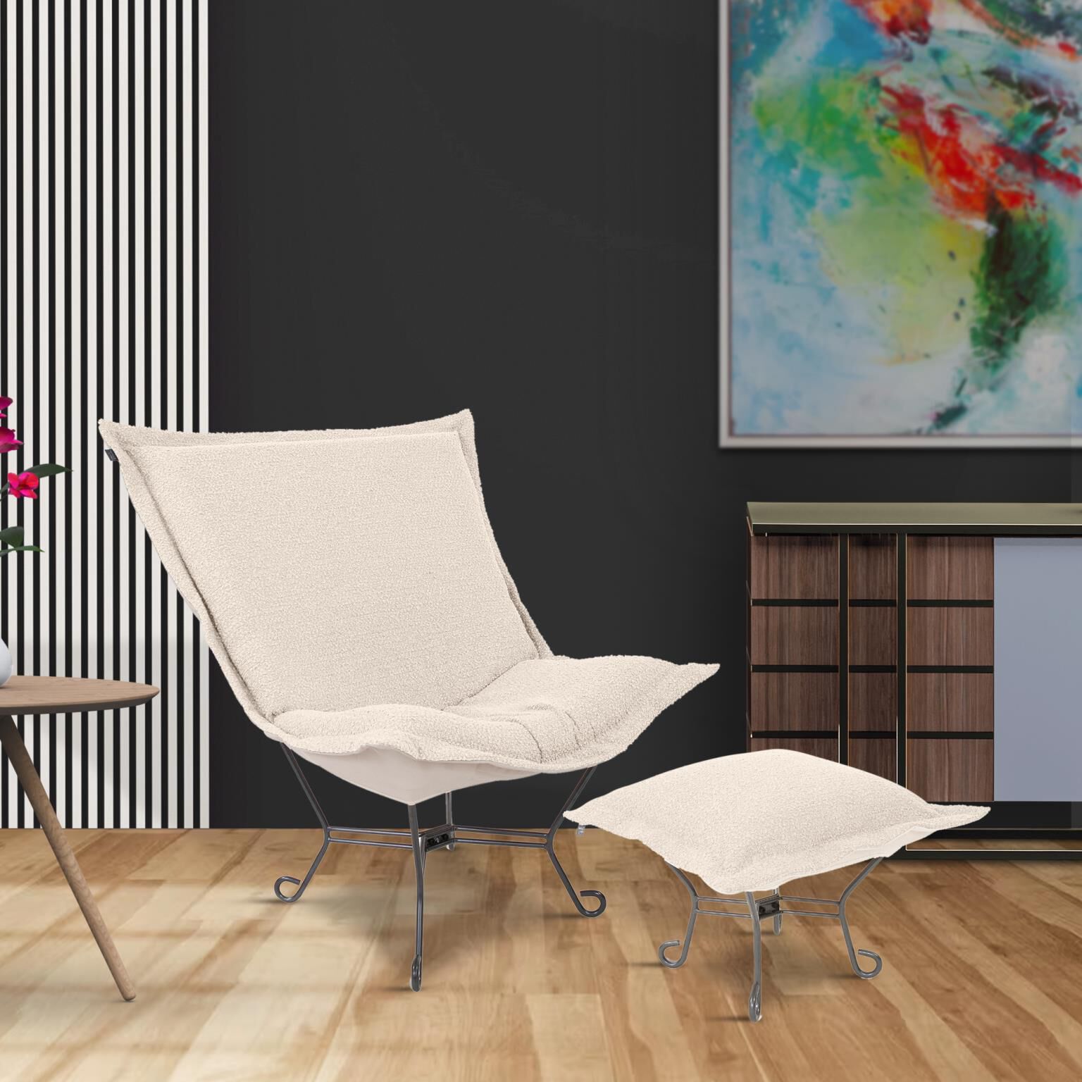 The Barbet Puff Ottoman Cover by Howard Elliott Collection