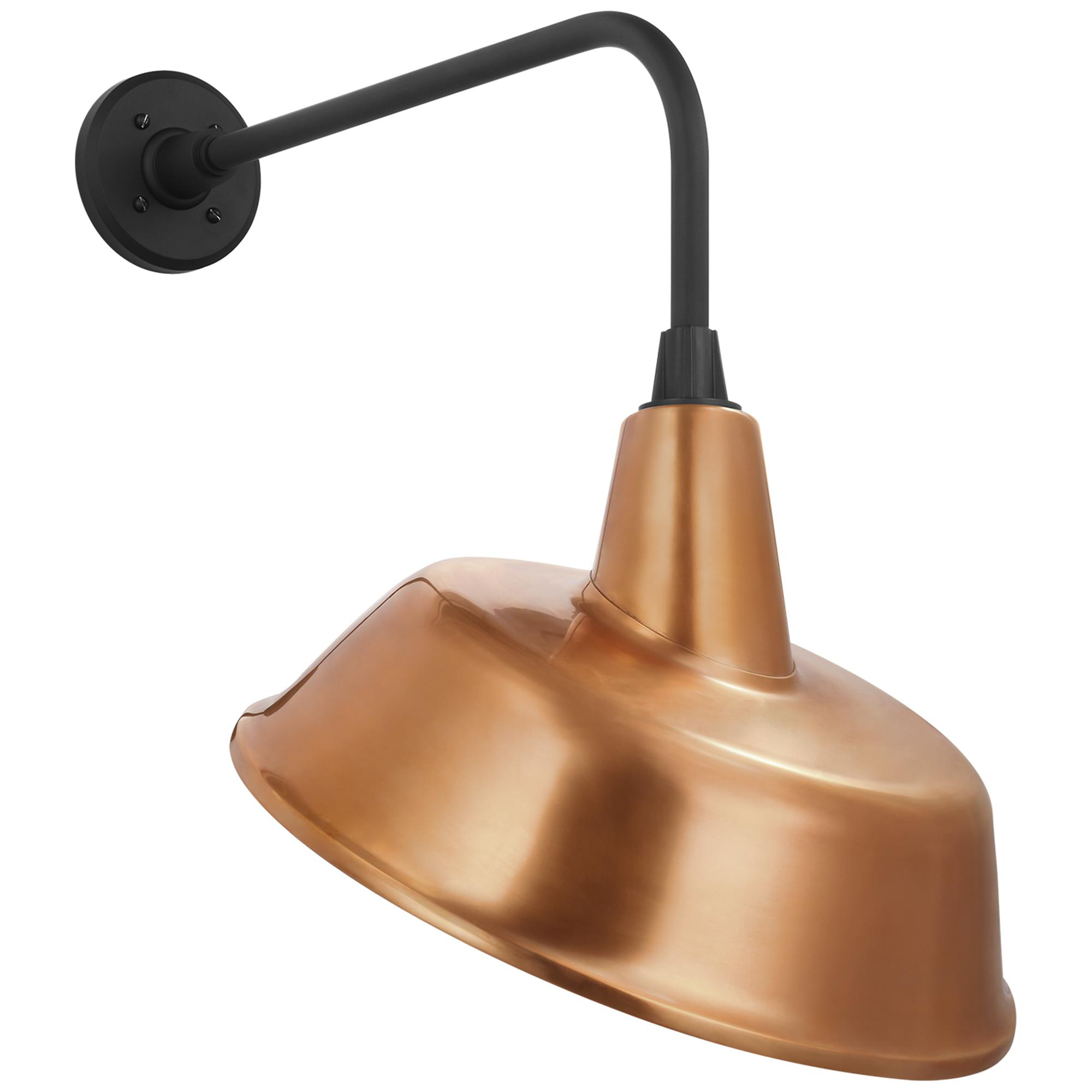 Shown in Matte Black finish and Copper shade