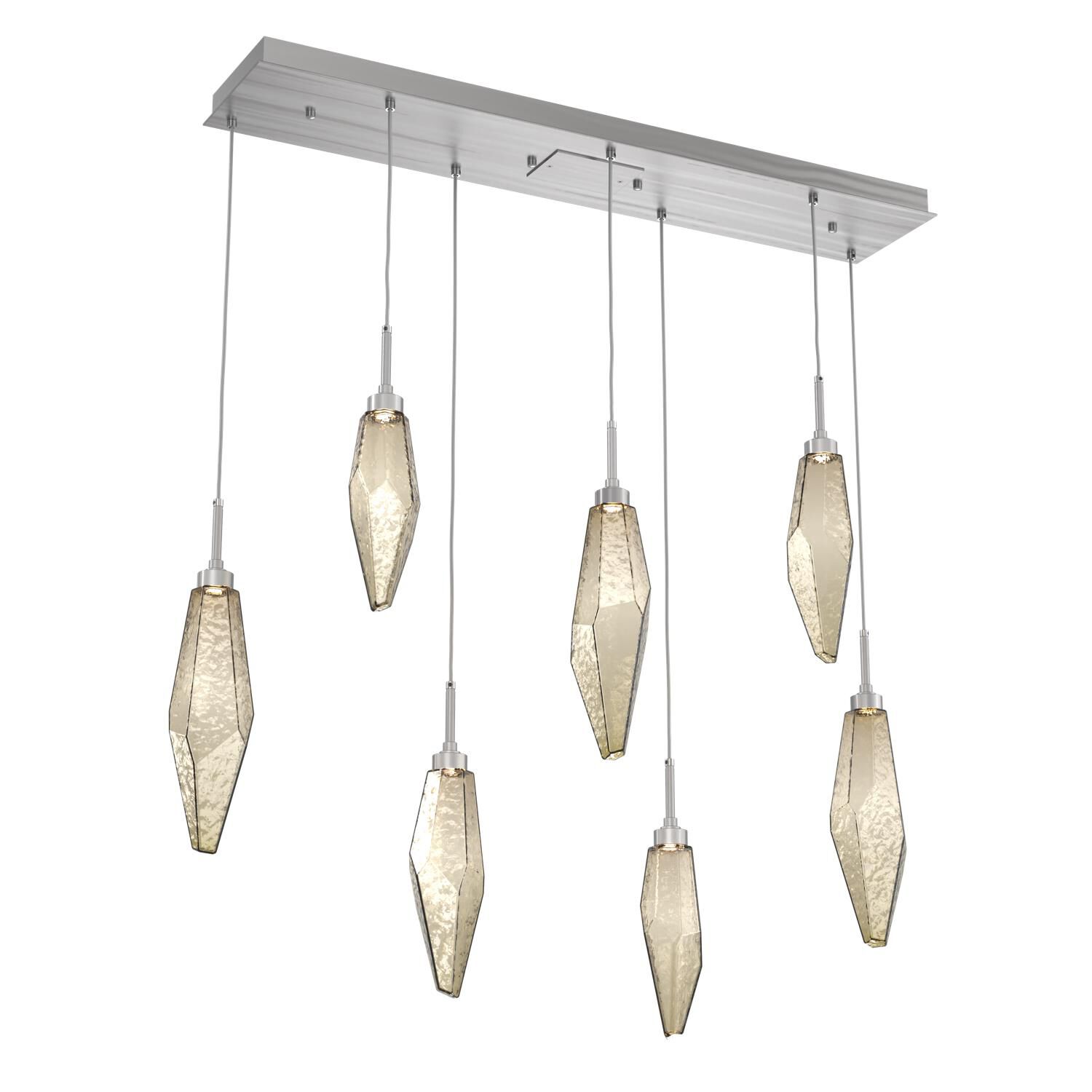 Rock Crystal 44 Inch 7 Light LED Linear Suspension Light by Hammerton Studio