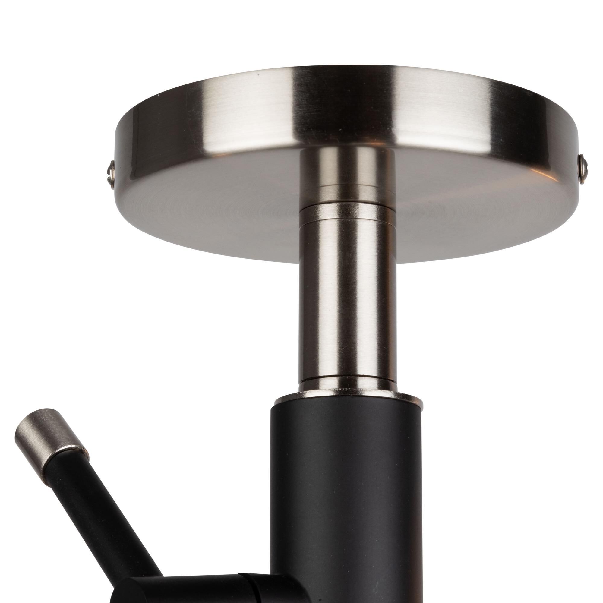 Shown in Black and Brushed Nickel finish