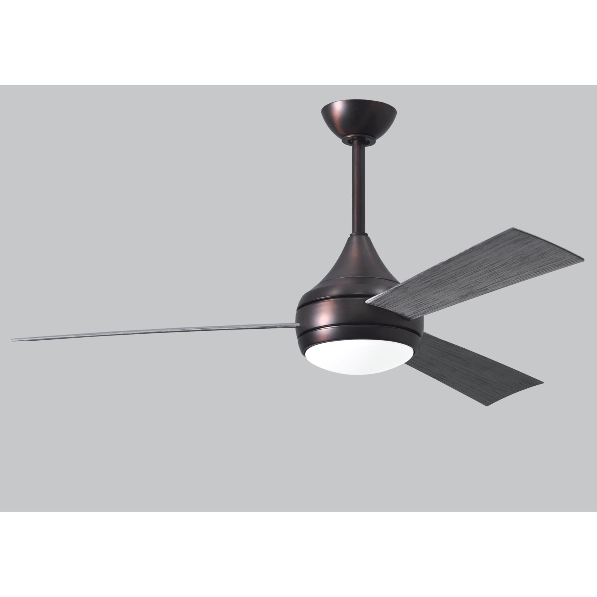 Donaire Outdoor Coastal Wet Rated 52 Inch Ceiling Fan with Light Kit by Matthews Fan Company