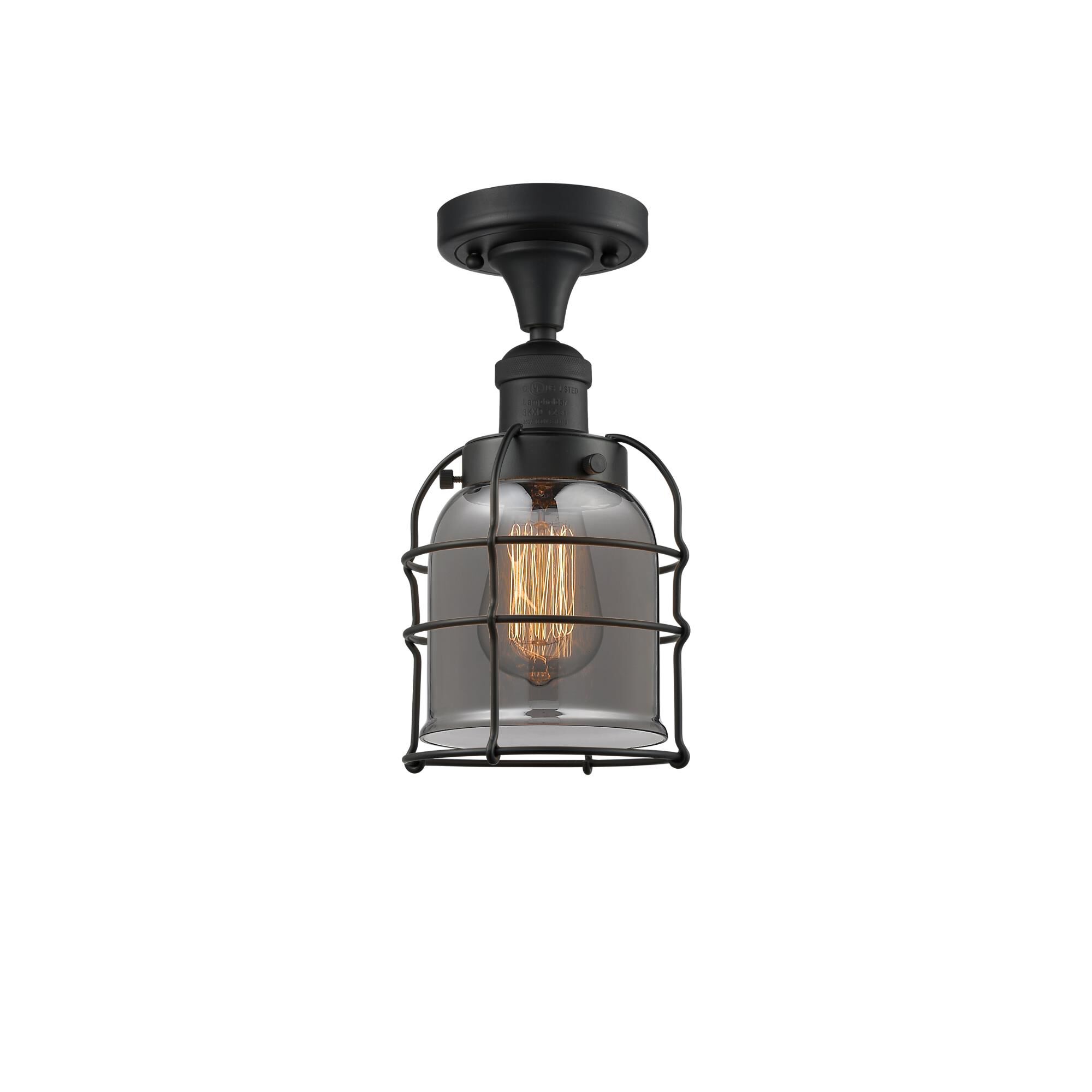 Bruno Marashlian Bell Cage 5 Inch 1 Light Semi Flush Mount by Innovations Lighting