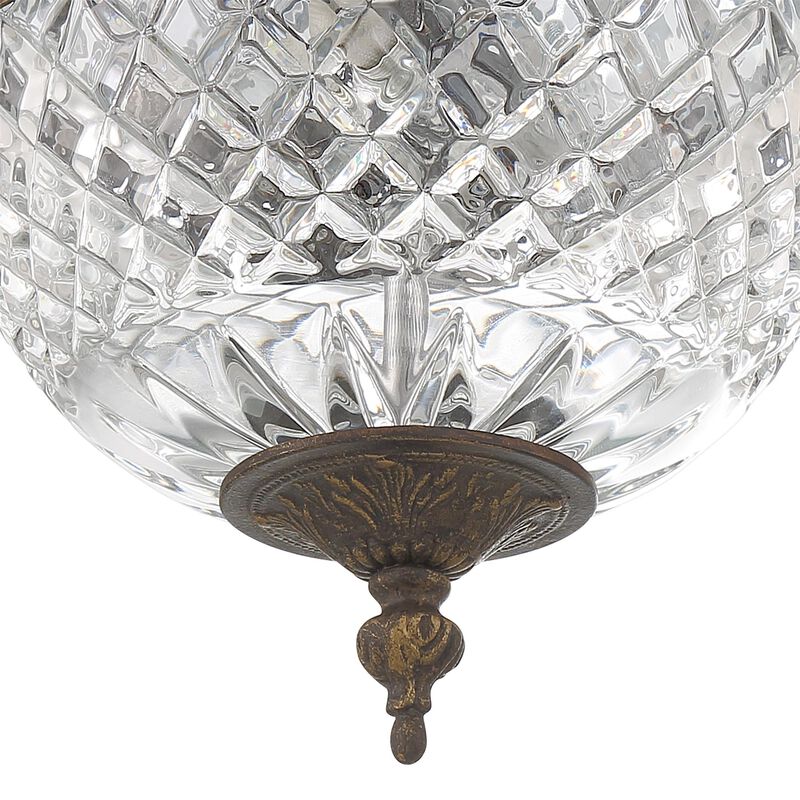 Ceiling 8 Inch 2 Light Flush Mount by Crystorama