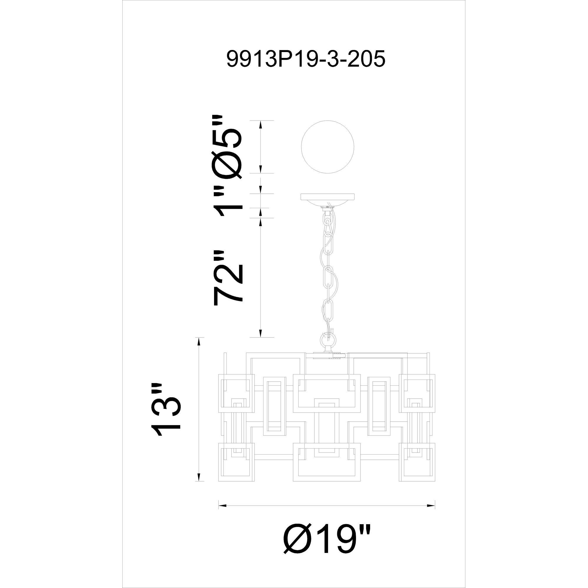 Litani 19 Inch 3 Light Mini Chandelier by CWI Lighting