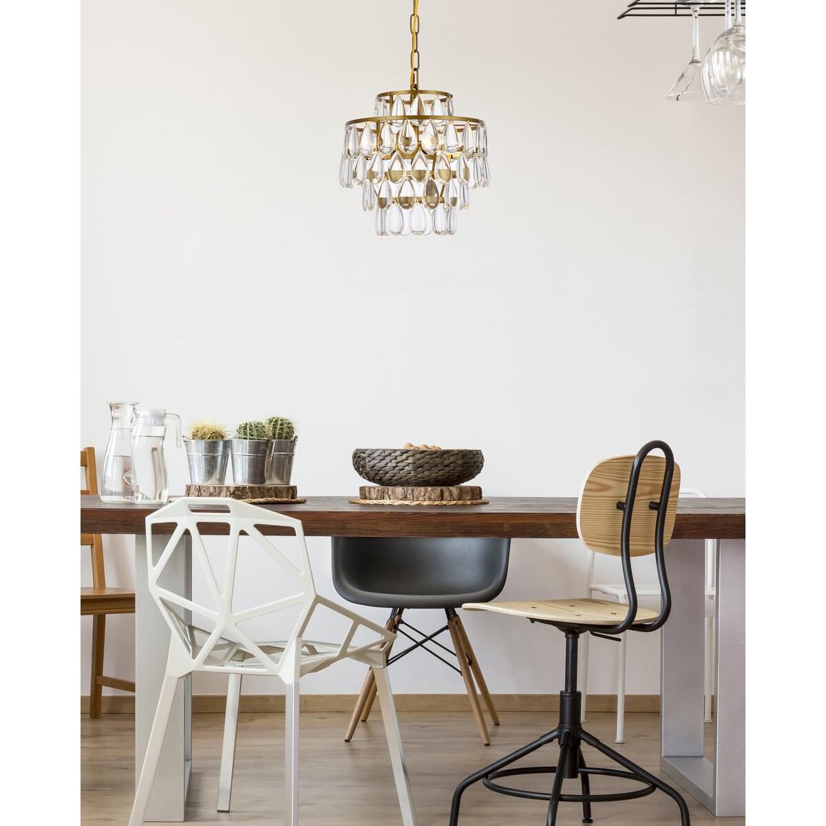 Mila 12 Inch Mini Pendant by Elegant Lighting