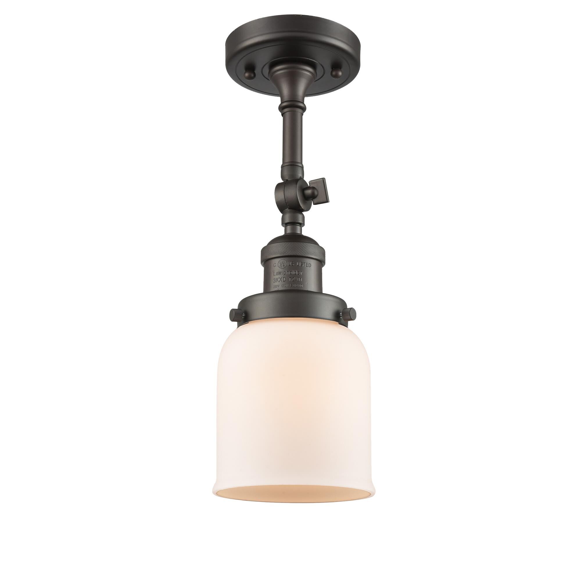 Shown in Oil Rubbed Bronze finish and Frosted glass and None accent