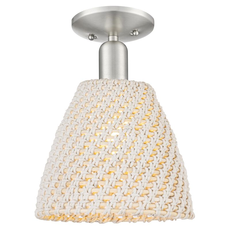 Bruno Marashlian Natural Ballston Dome 9 Inch Semi Flush Mount by Innovations Lighting