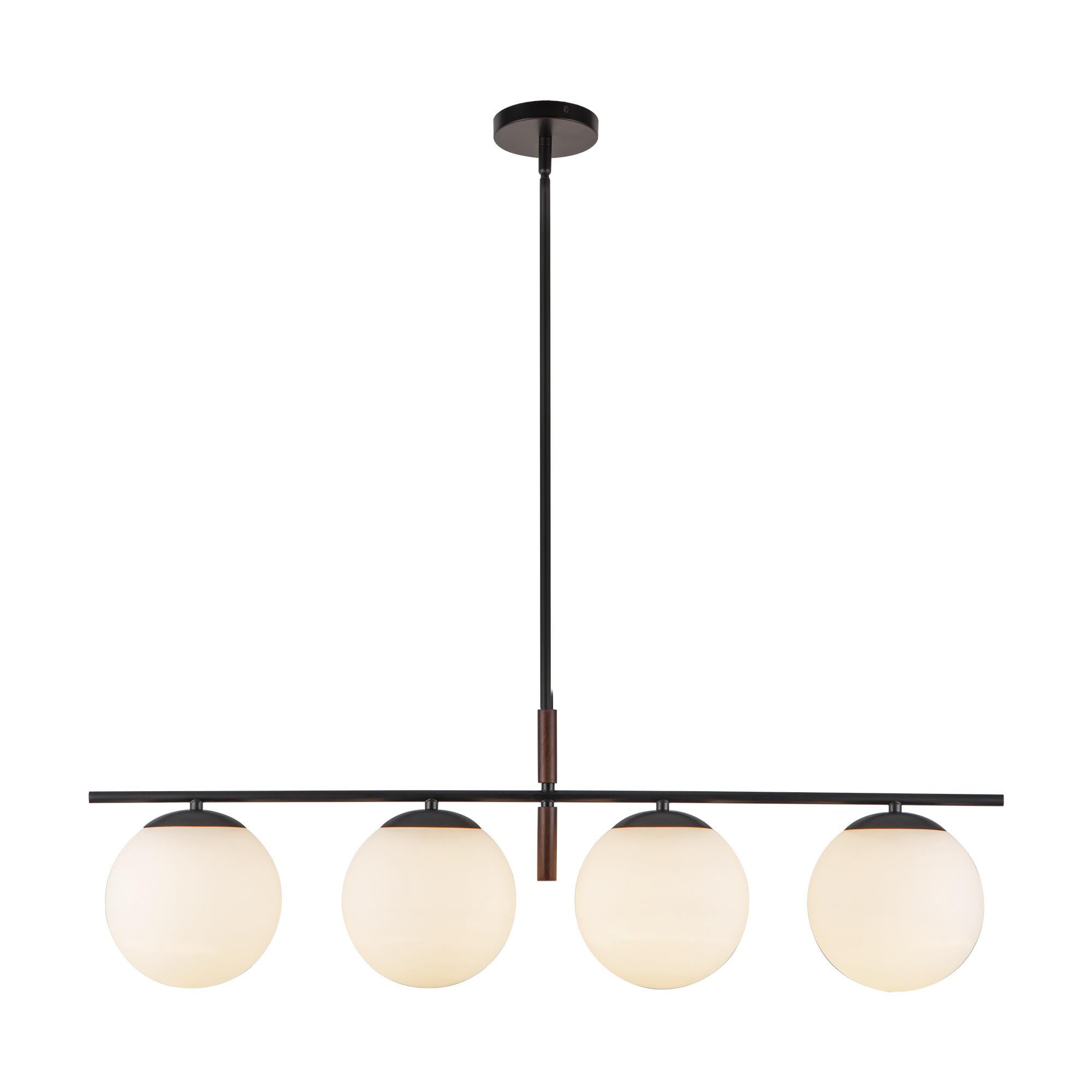 Shown in Matte Black finish and Opal glass