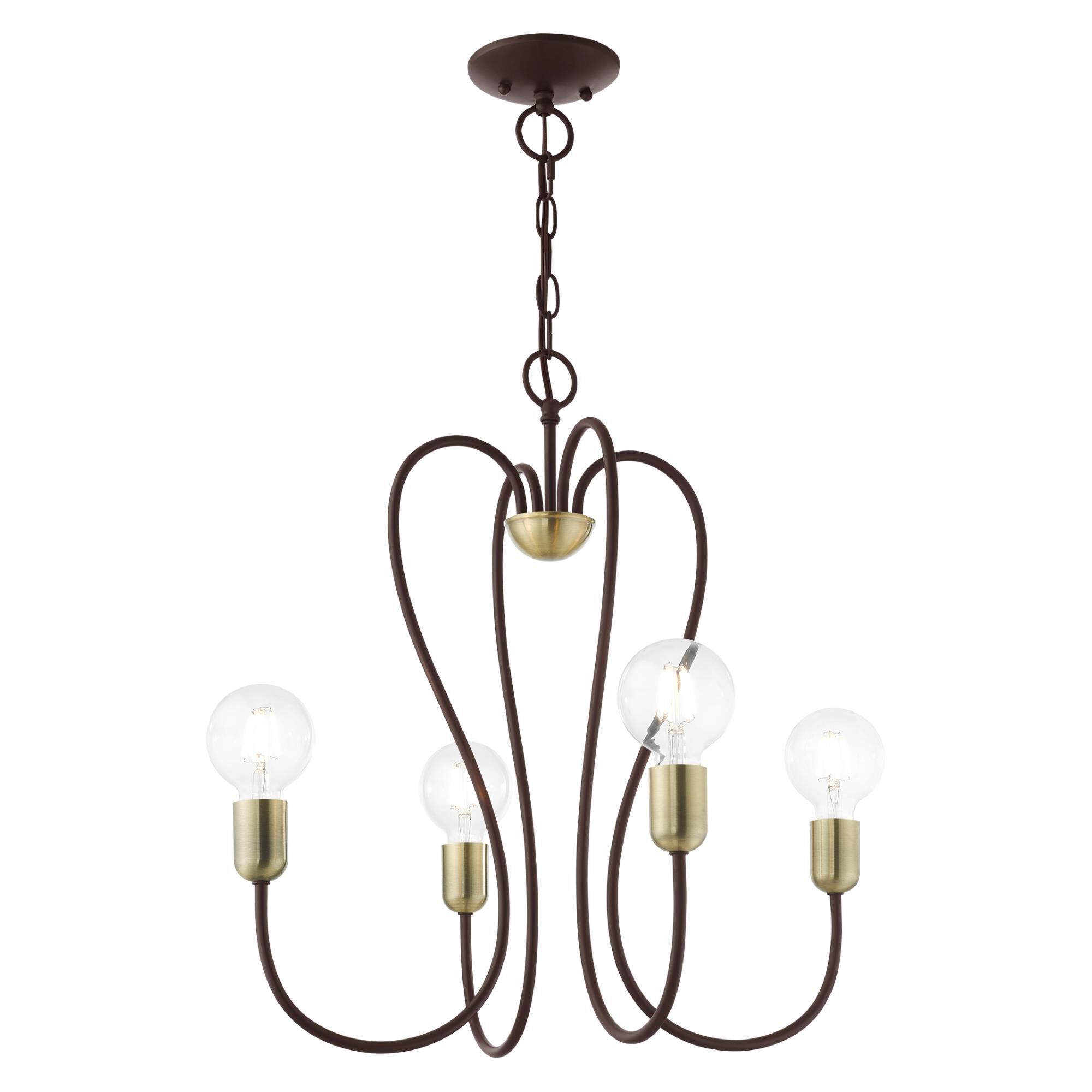 Lucerne 4 Light Mini Chandelier by Livex Lighting