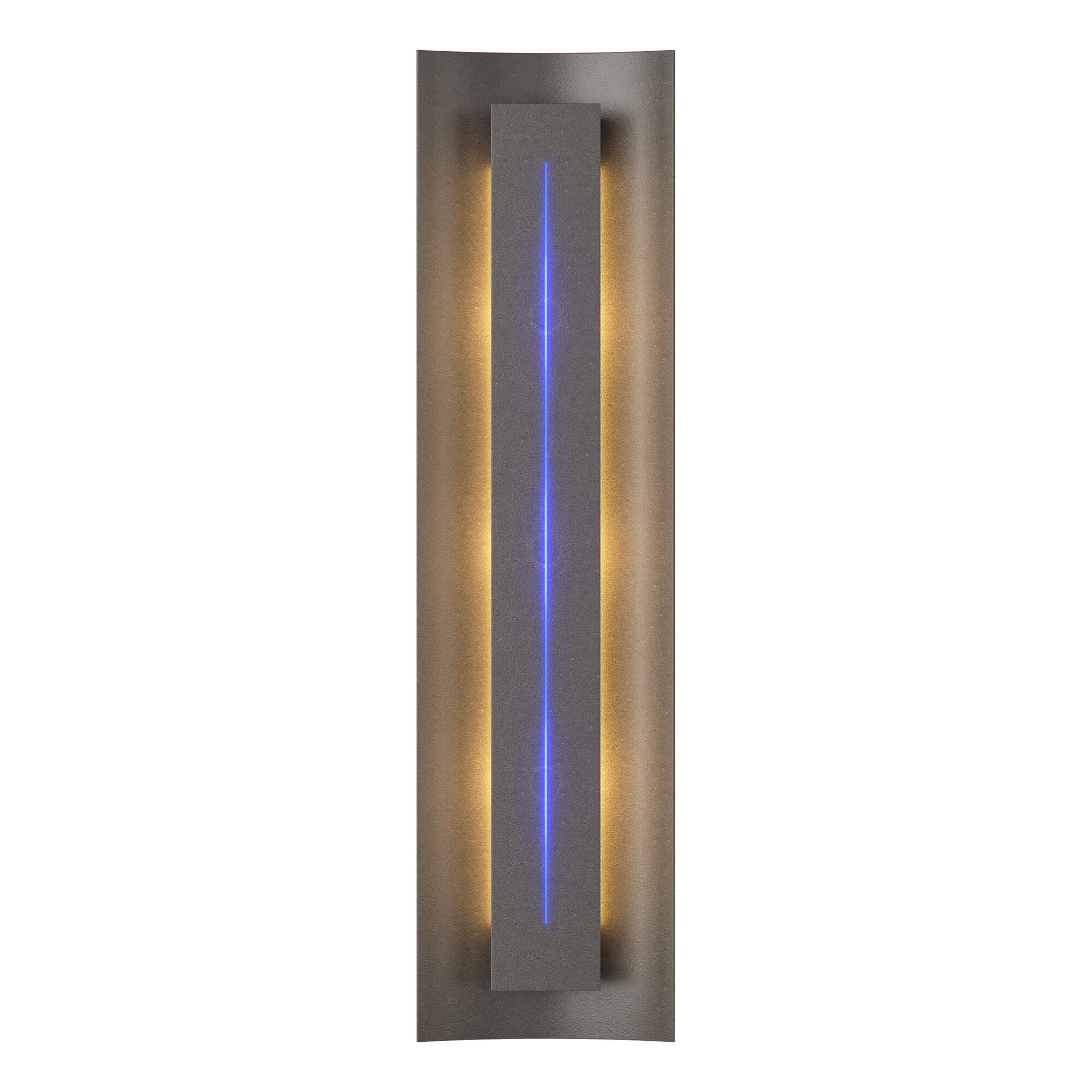 Shown in Dark Smoke finish and Blue  glass