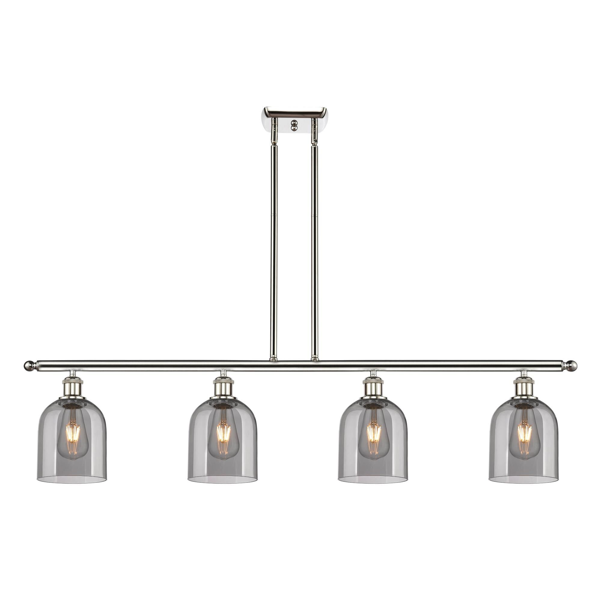 Shown in Polished Nickel finish and Light Smoke glass