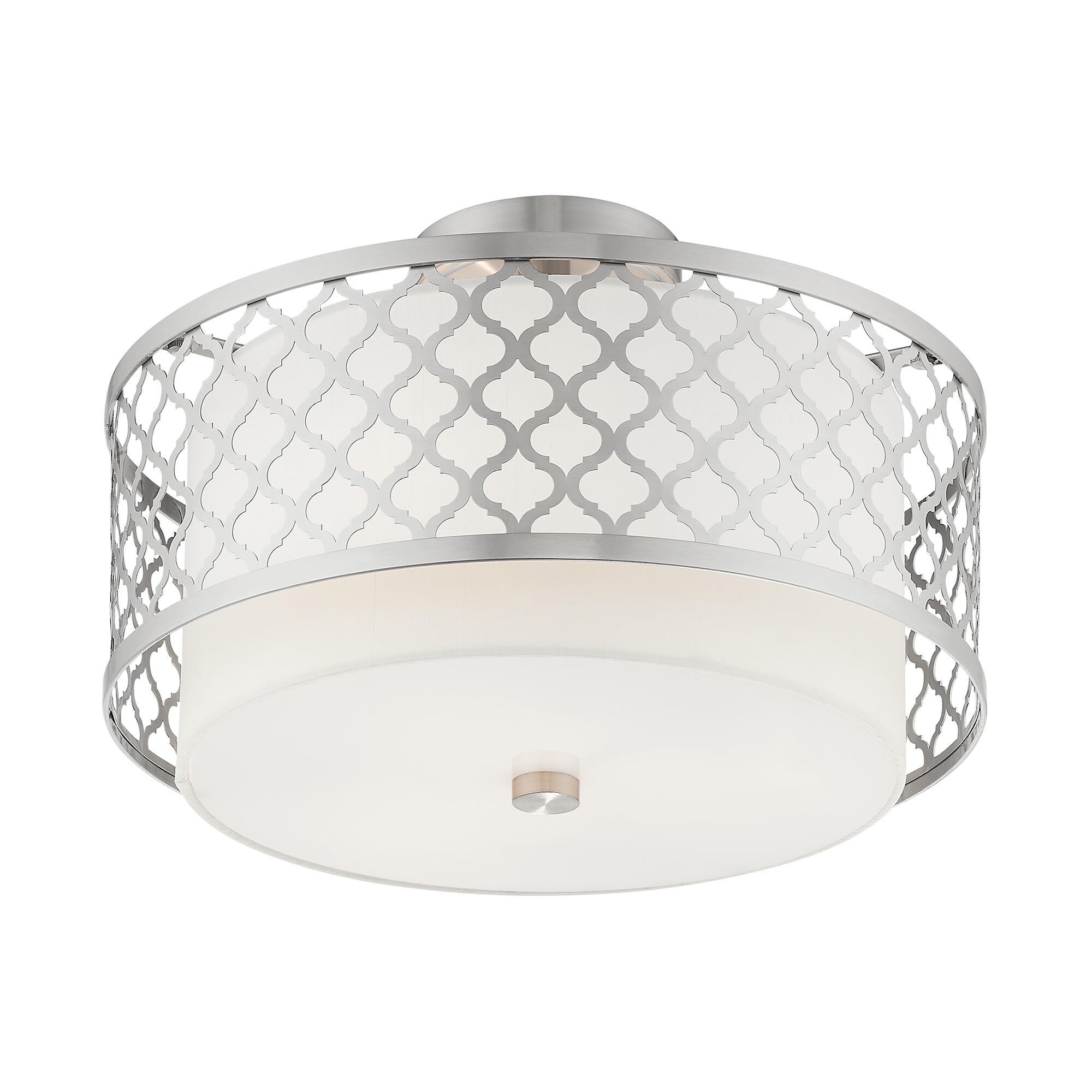 Arabesque 15 Inch 3 Light Semi Flush Mount by Livex Lighting