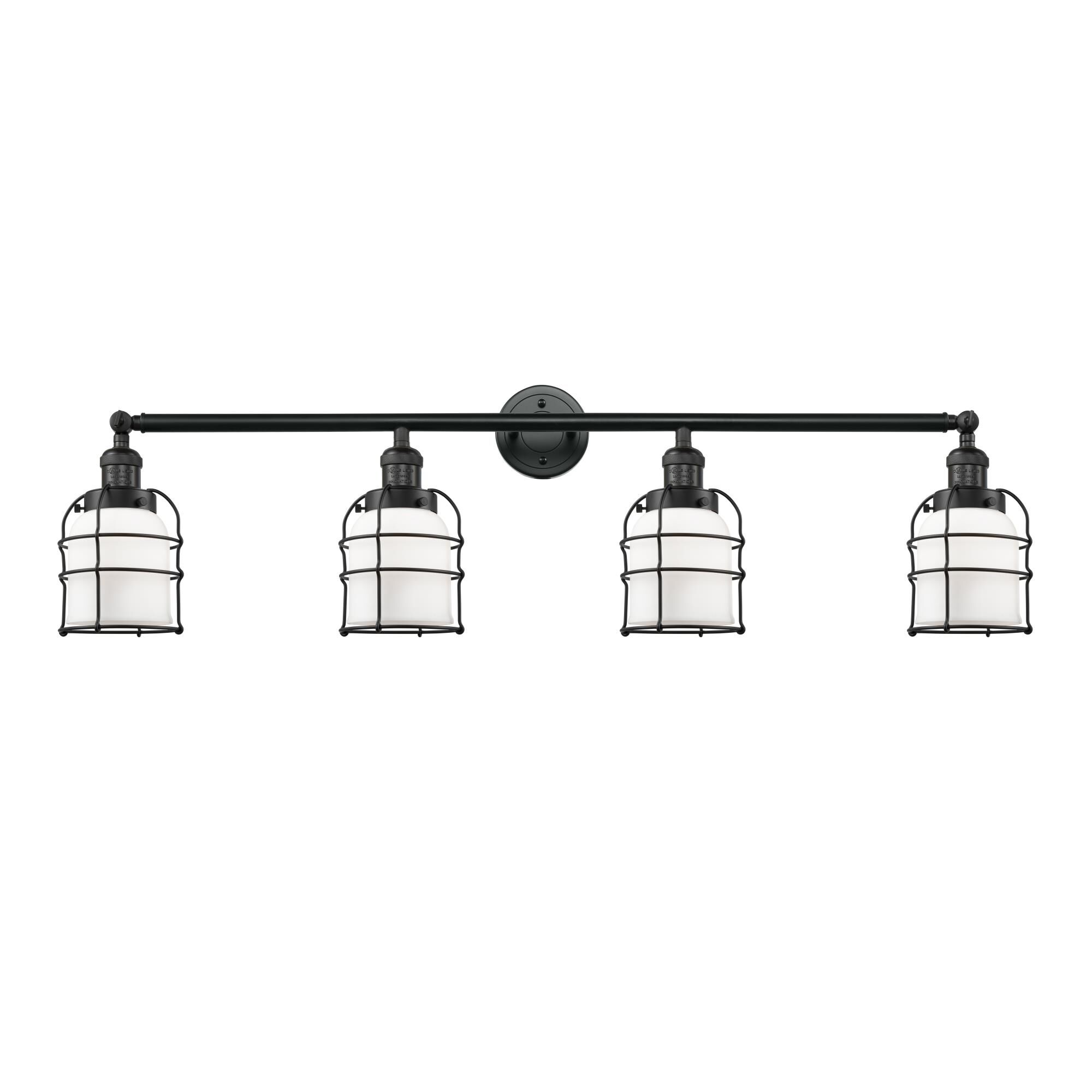 Bruno Marashlian Small Bell Cage 42 Inch 4 Light Bath Vanity Light by Innovations Lighting