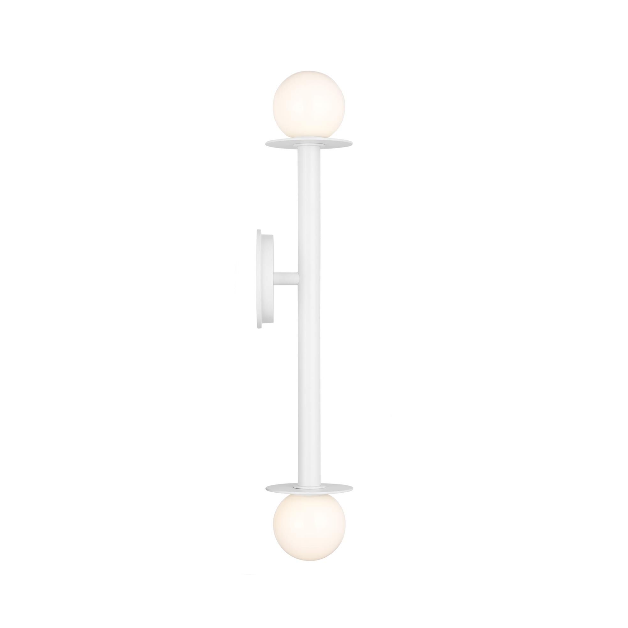 Shown in Matte White finish and Milk glass