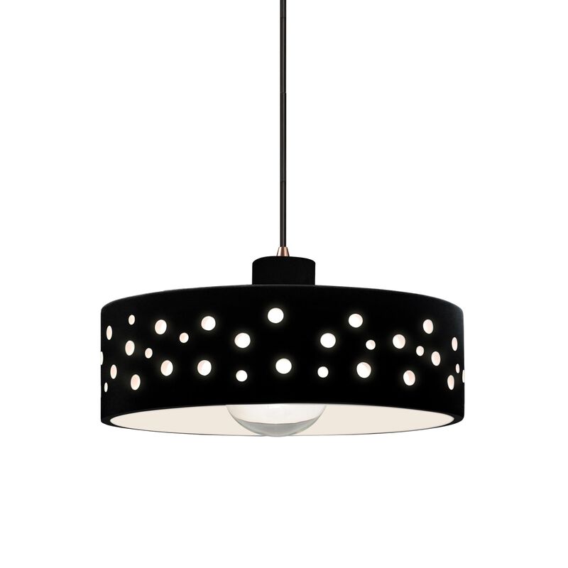 Perforated Dish 12 Inch Mini Pendant by Justice Design Group