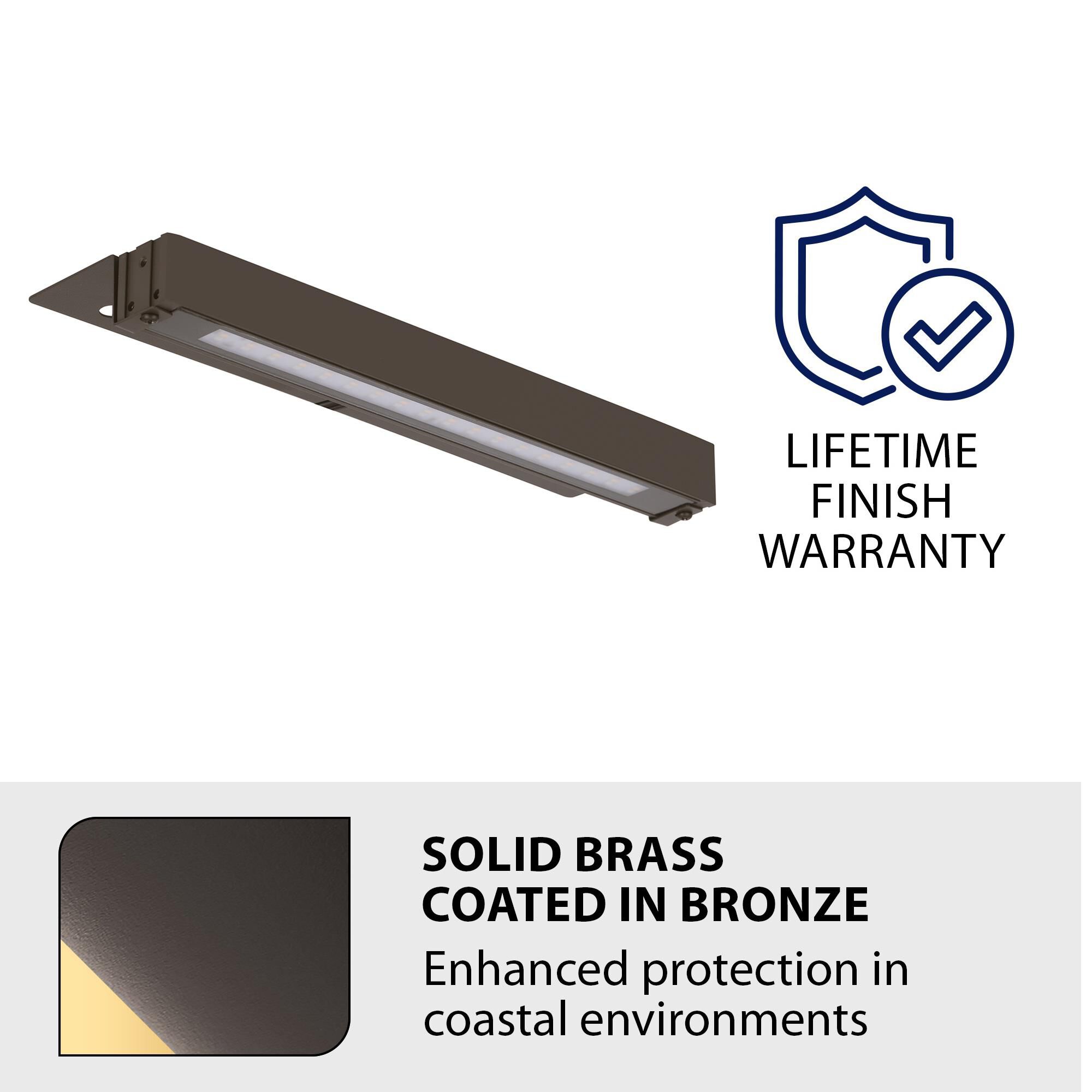 Shown in Solid Brass Coated In Bronze finish