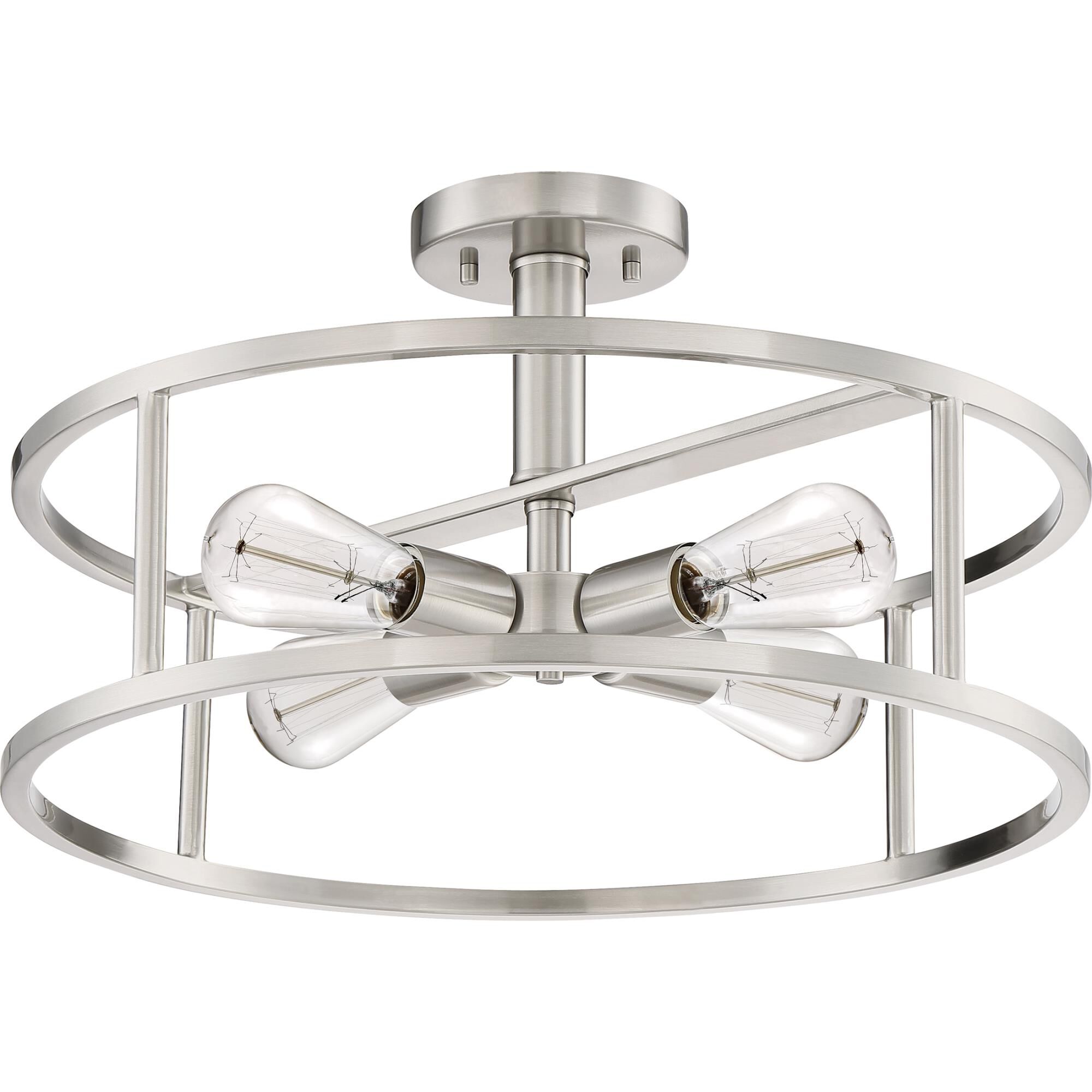 New Harbor 18 Inch 4 Light Semi Flush Mount by Quoizel