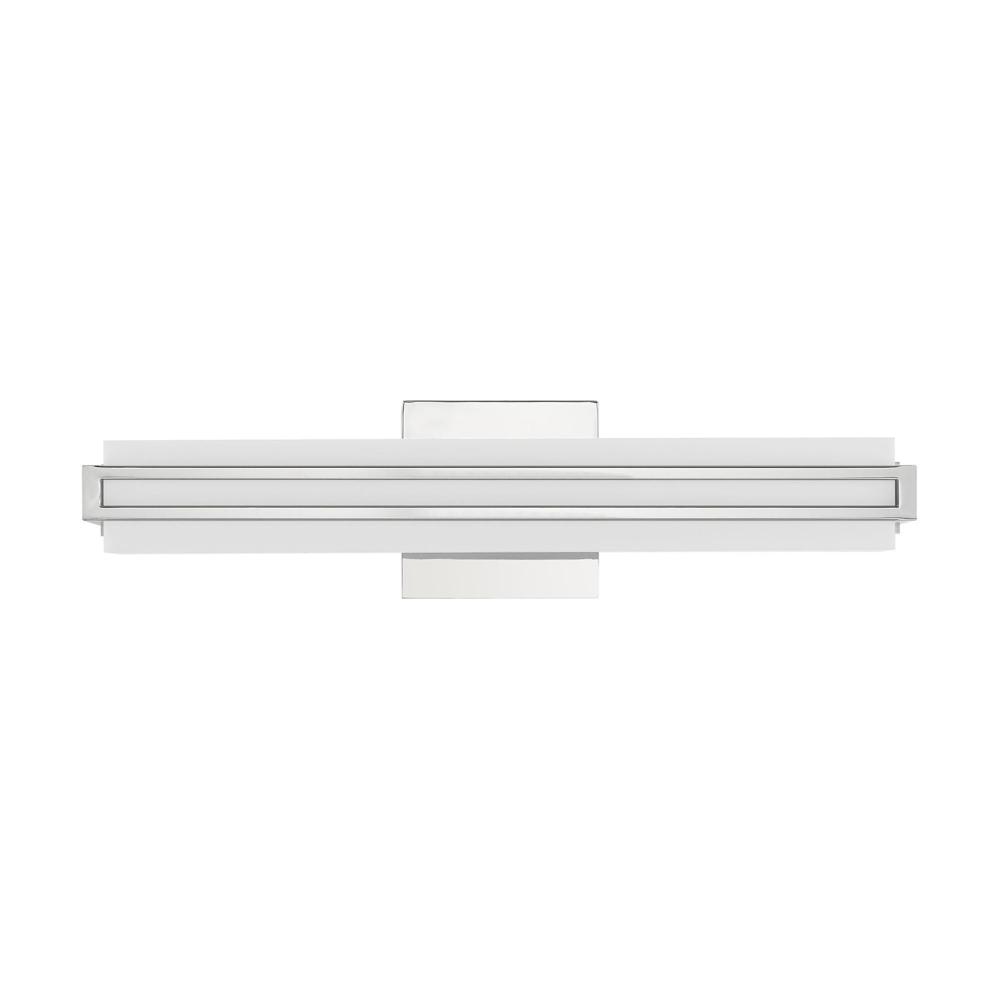 Shown in Polished Chrome finish and Satin White Acrylic shade