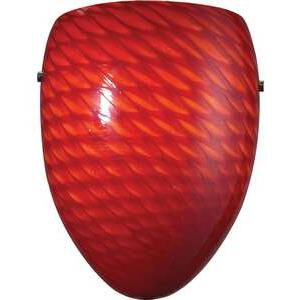 Shown in Satin Nickel finish and Scarlet glass 