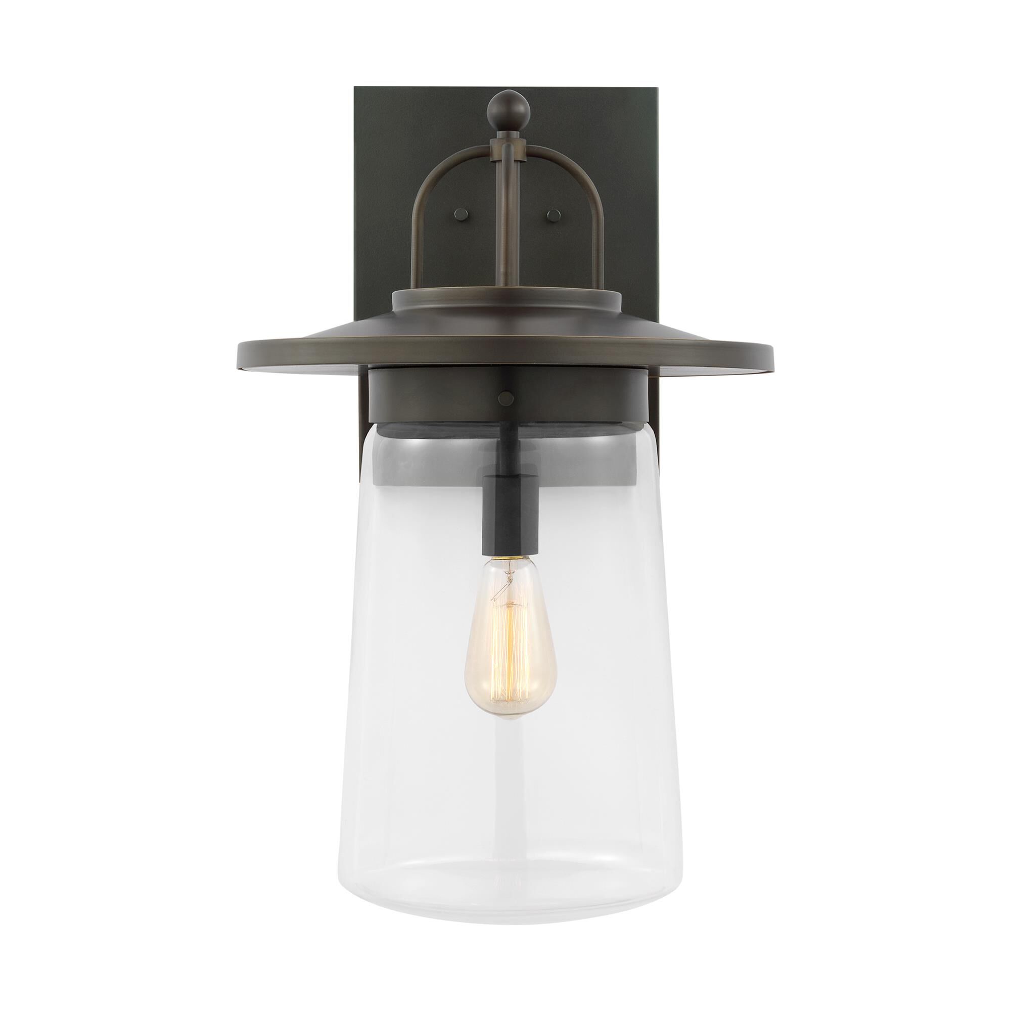 Shown in Antique Bronze finish and Clear glass and Clear Glass shade